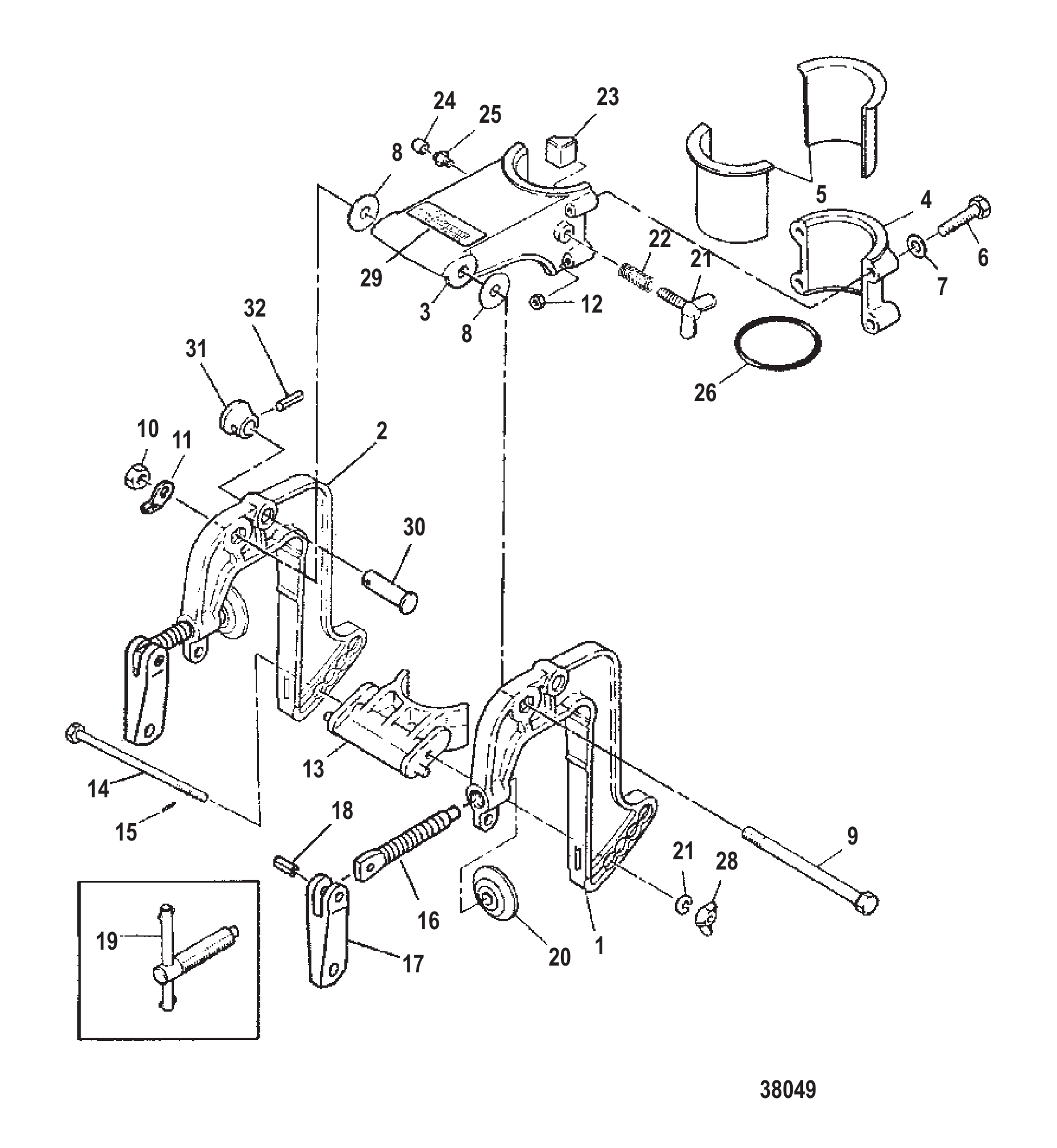 CLAMP AND SWIVEL BRACKET