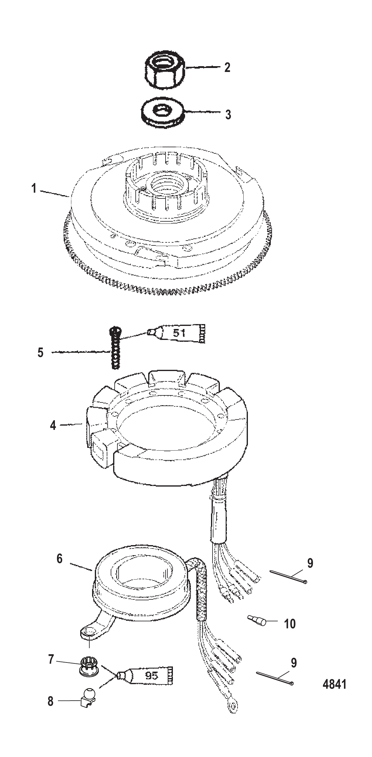 FLYWHEEL AND STATOR (MANUAL)