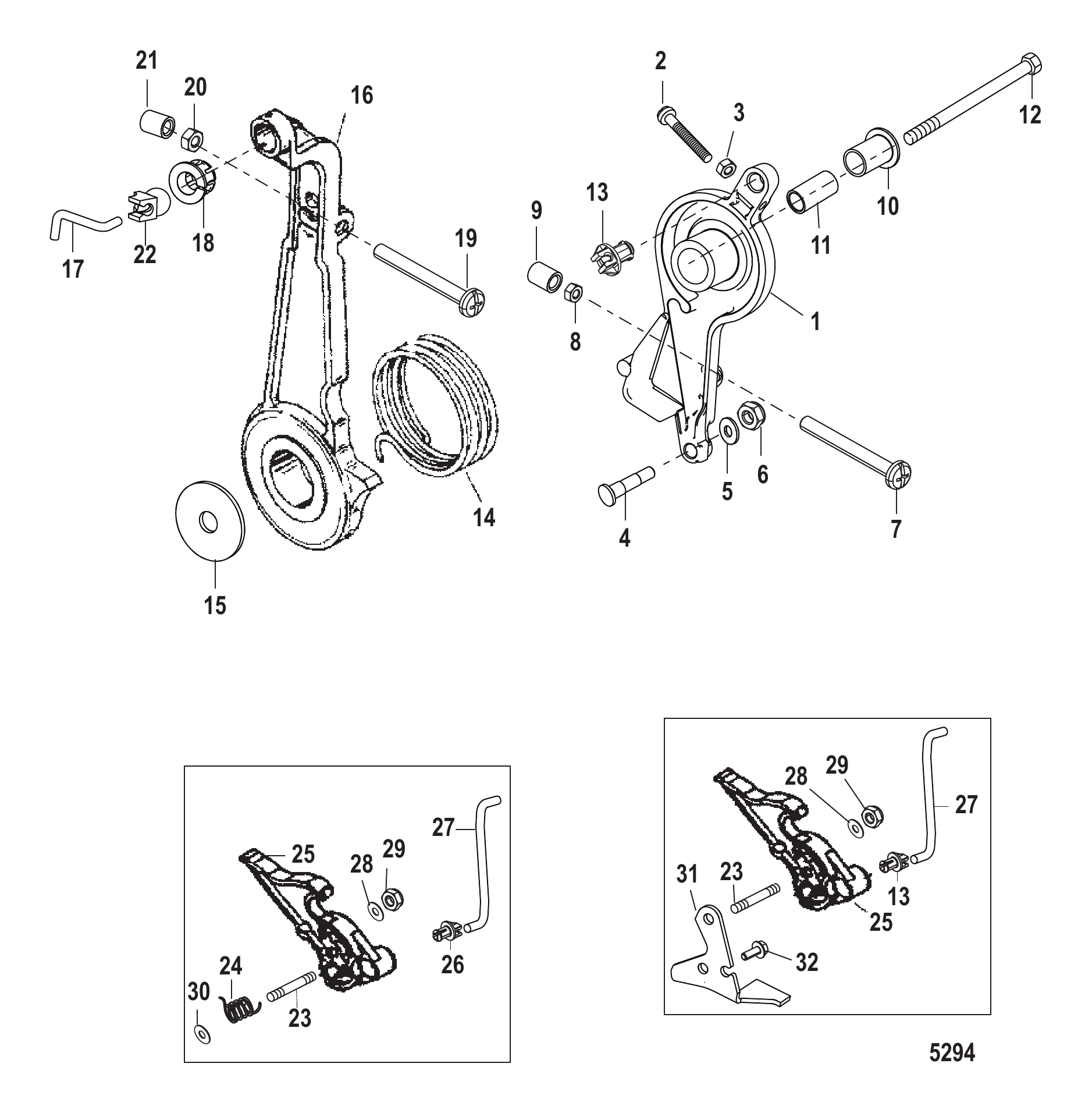 THROTTLE LEVER AND LINKAGE