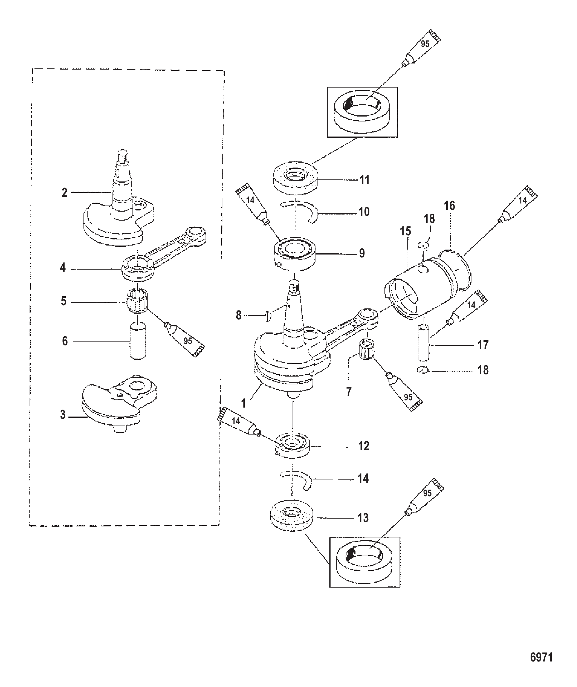 CRANKSHAFT AND PISTON