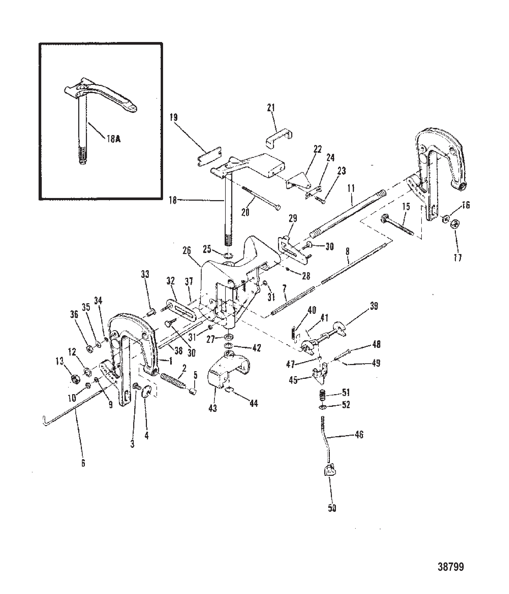 CLAMP AND SWIVEL BRACKET (NON POWER TRIM)
