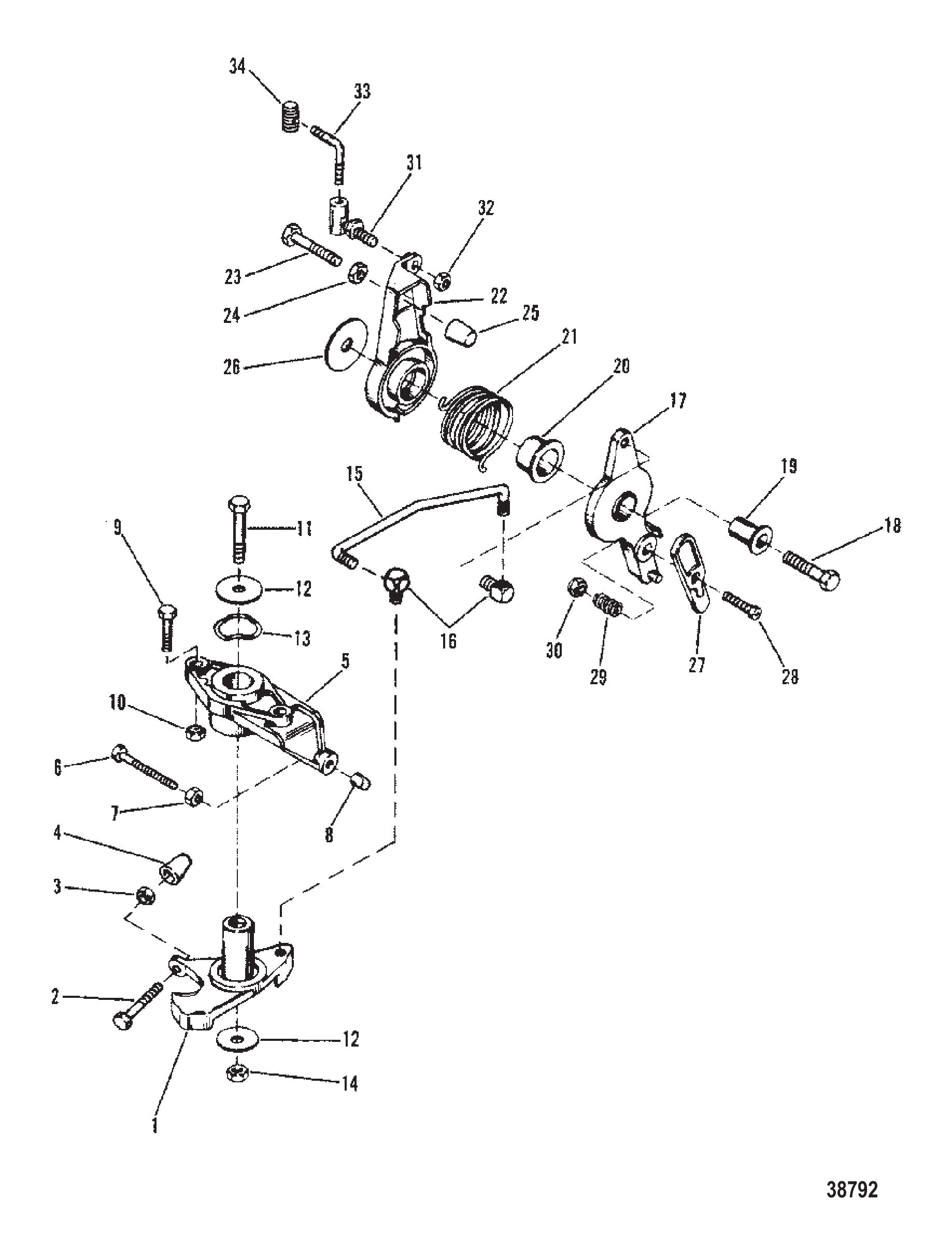 THROTTLE AND SPARK ADVANCE LINKAGE