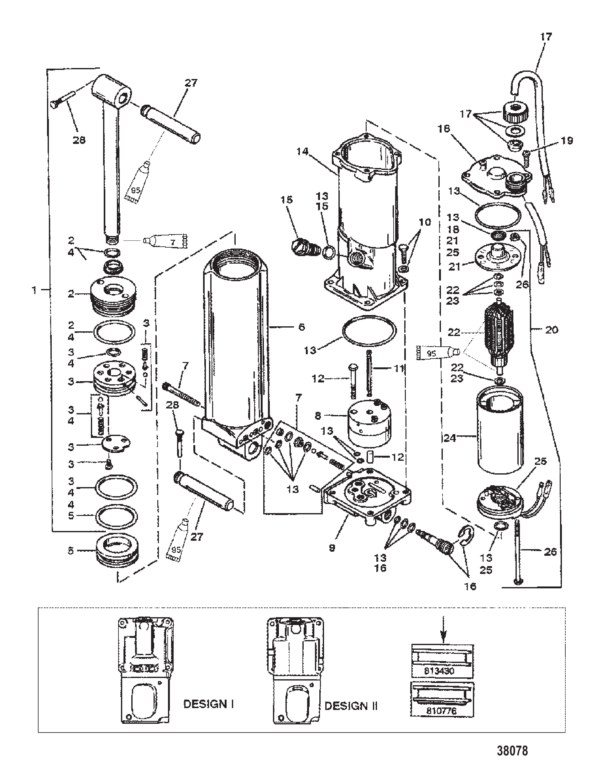 POWER TRIM-LONG SHAFT (S/N-0C159200 THRU 0D181999)