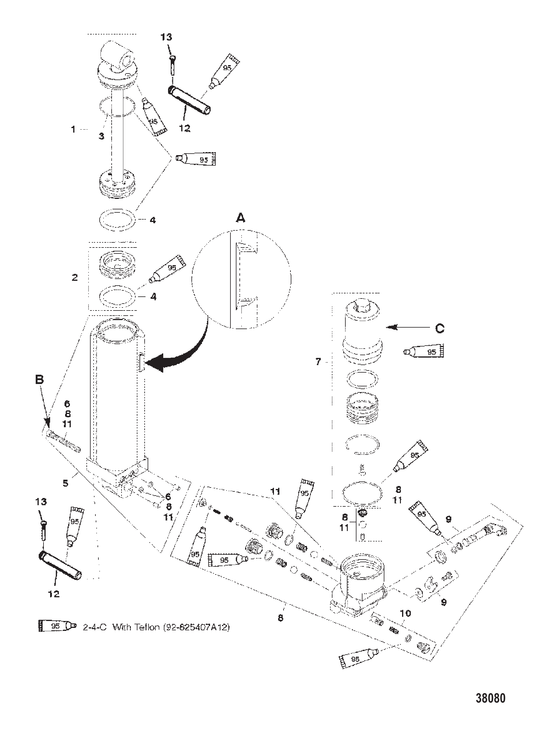MANUAL TILT COMPONENTS (DESIGN II)