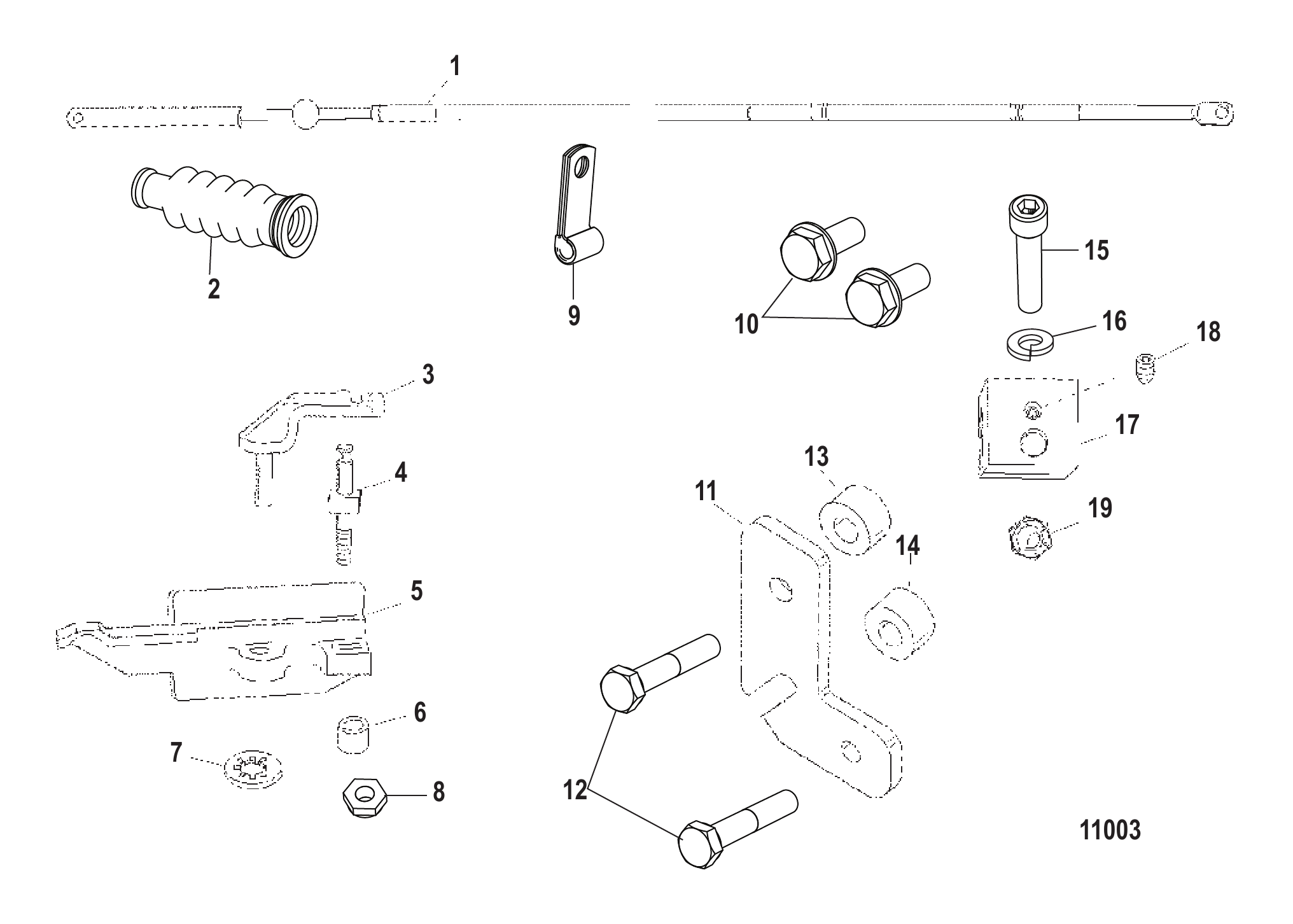TILLER HANDLE ADAPTOR KIT (JET 30)
