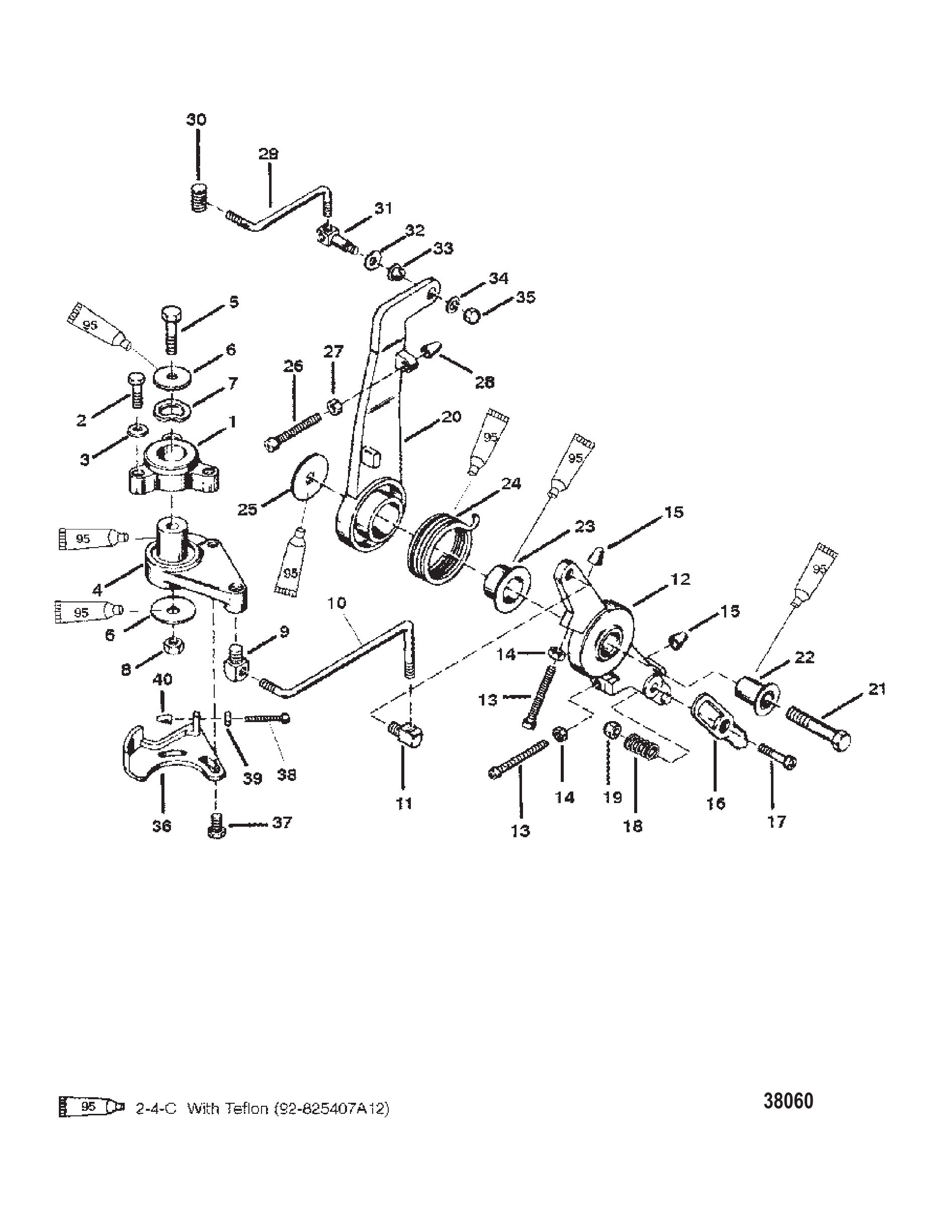 THROTTLE CONTROL LINKAGE (METAL LINK ROD SWIVELS)