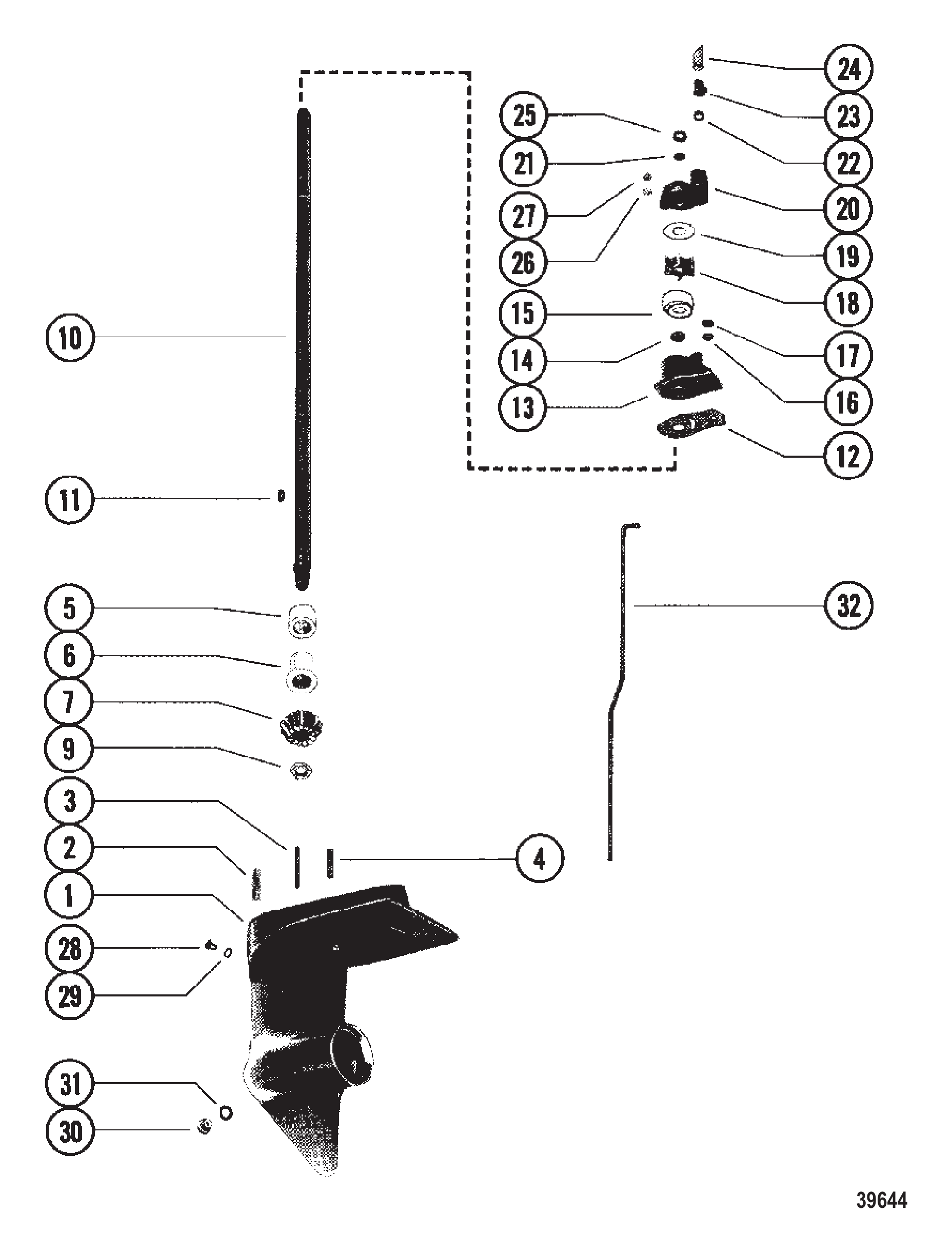 GEAR HOUSING ASSEMBLY (DRIVESHAFT)