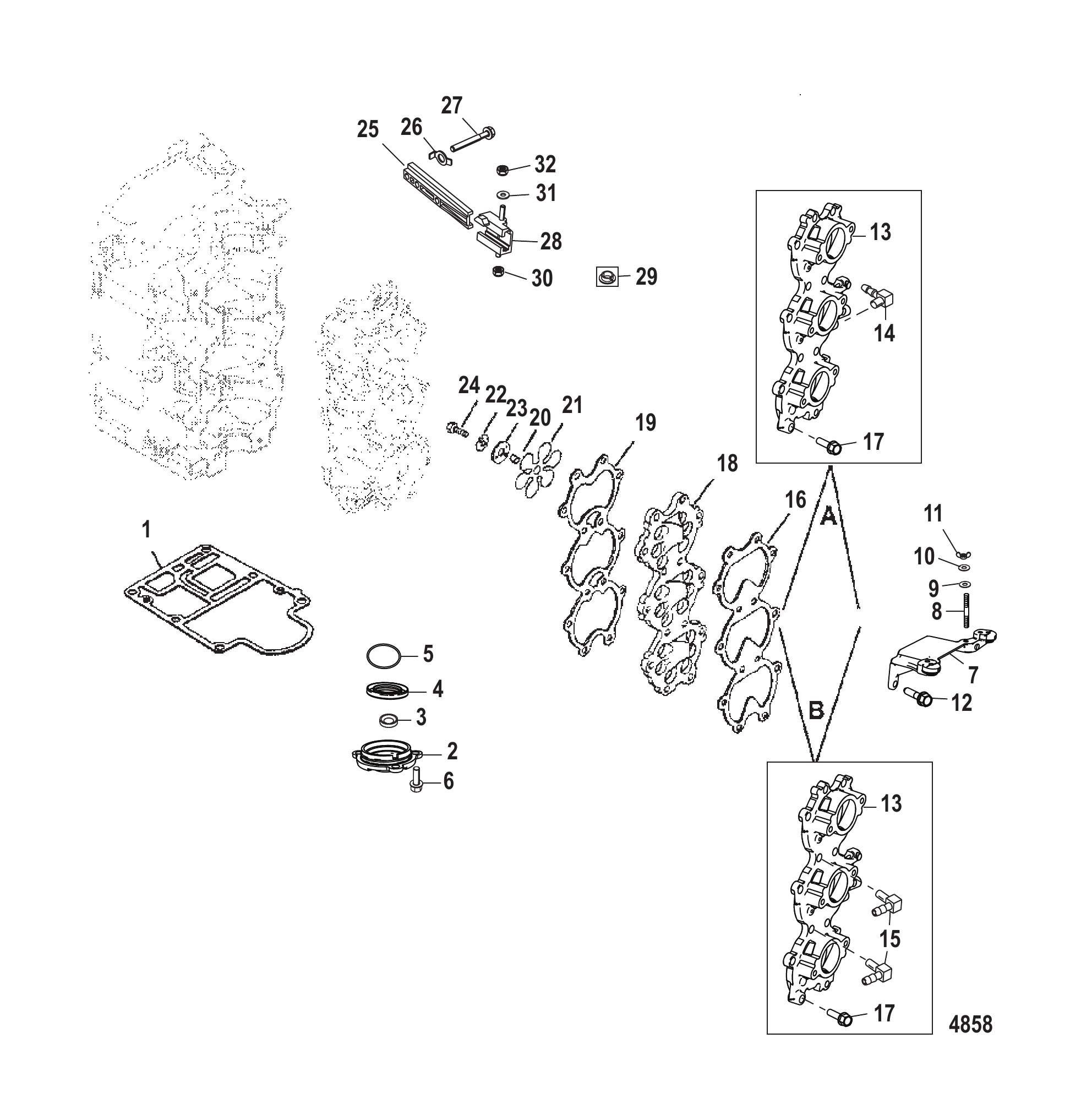 Induction Manifold and Reed Block