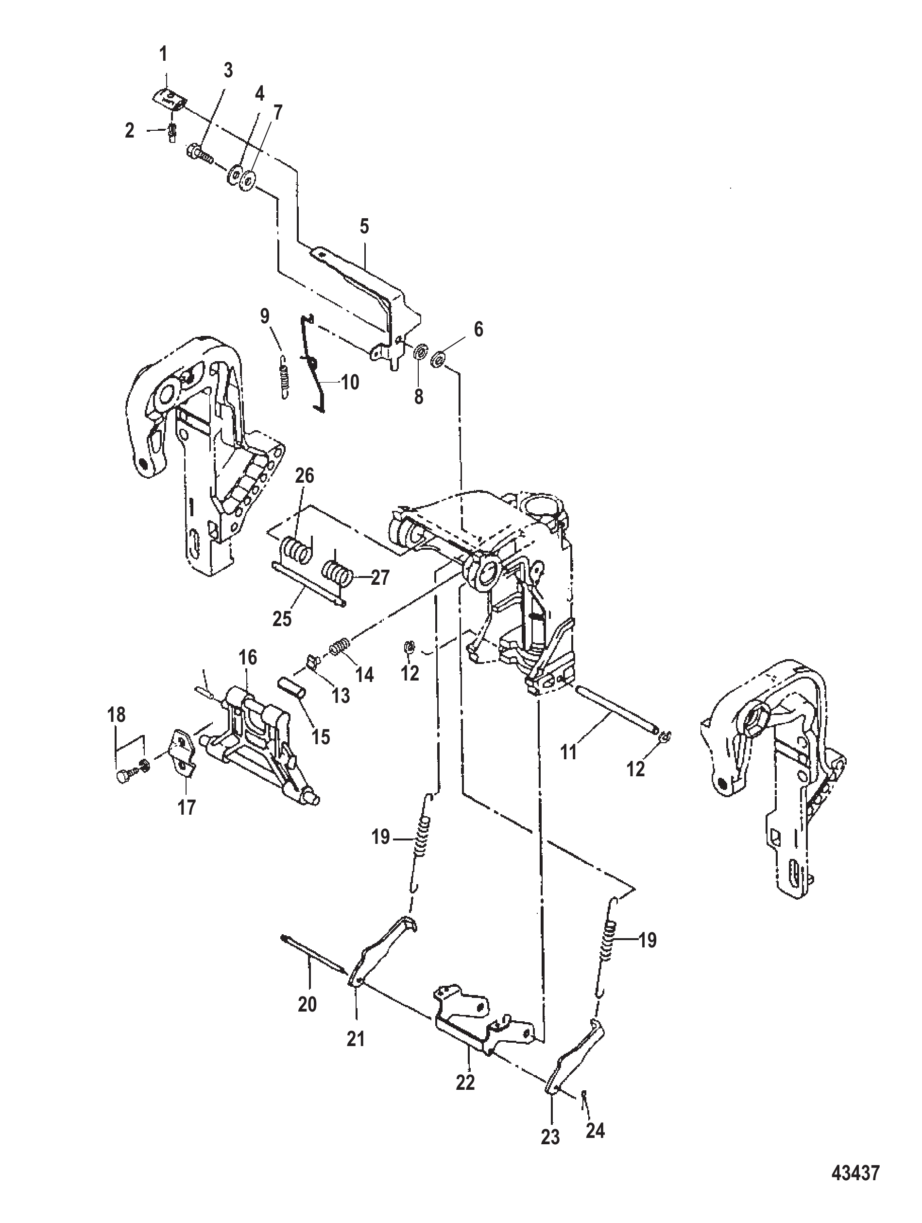 手动倾斜装置序列号0N096058及以上 Manual Tilt Serial Number 0N096058 and Up