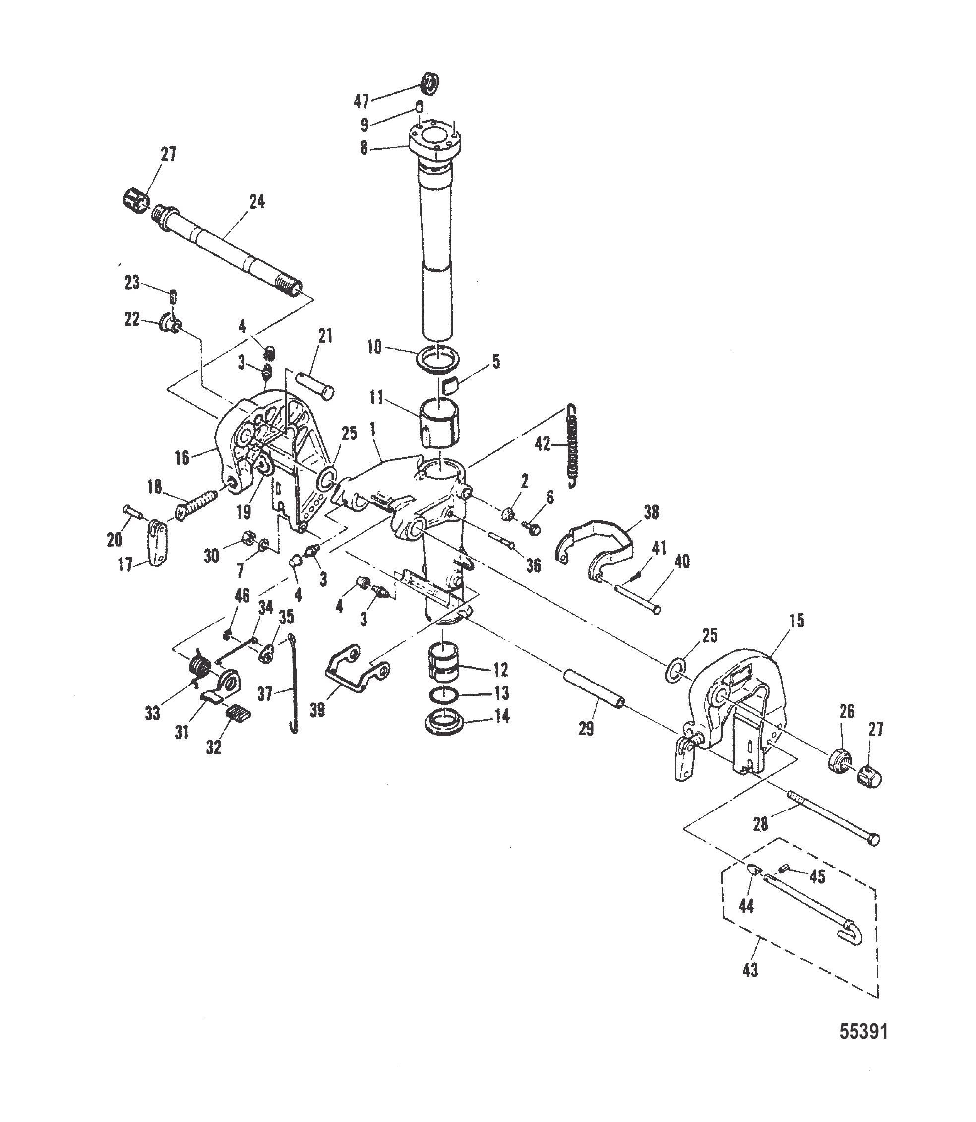 CLAMP AND SWIVEL BRACKET/REVERSE LOCK