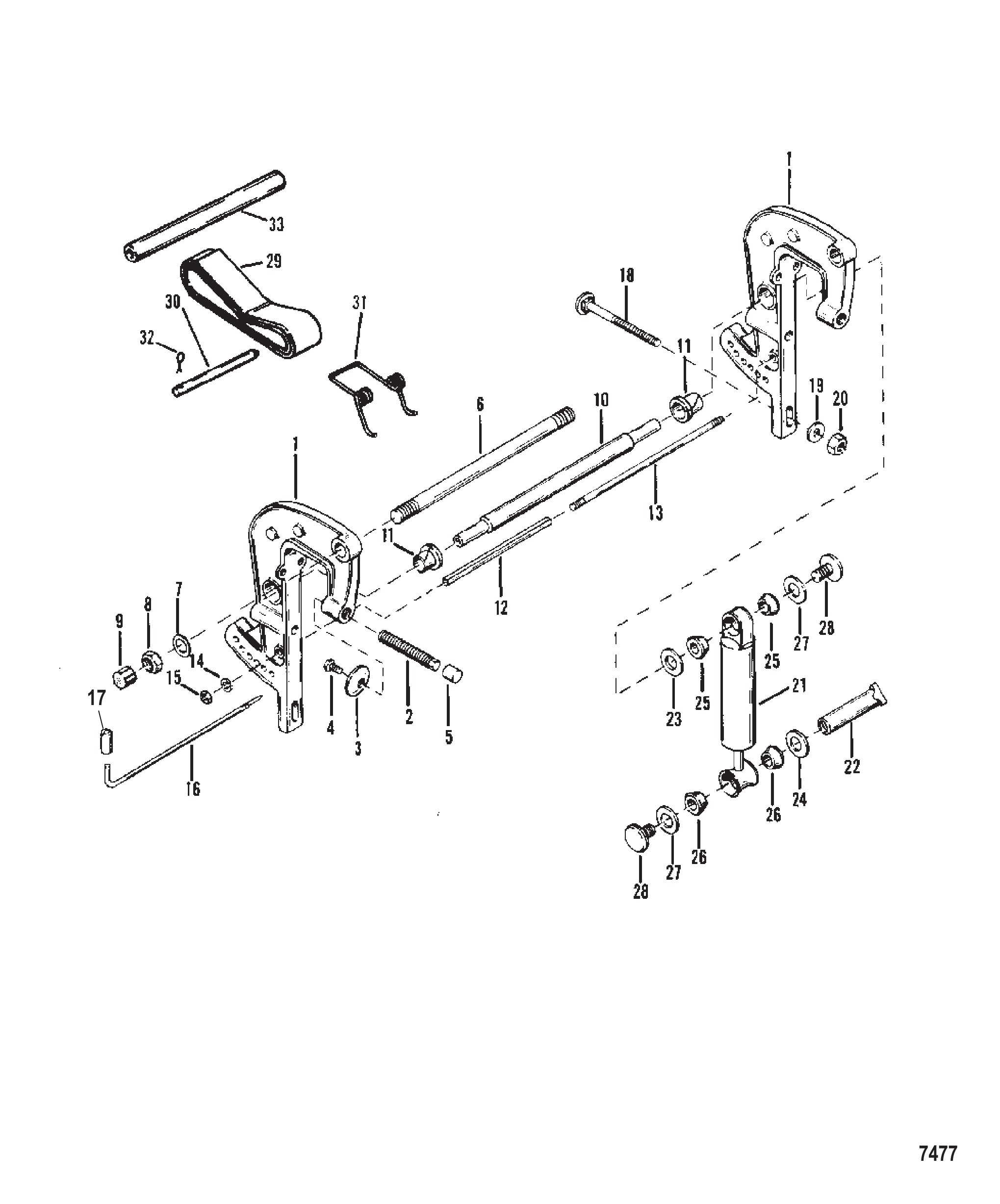 Clamp Bracket Assembly (Non Power Trim)