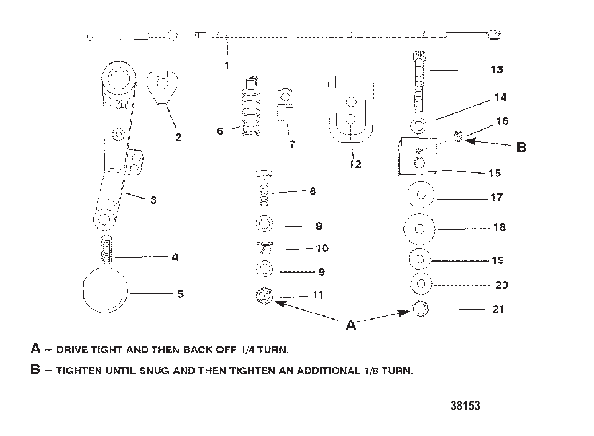 TILLER HANDLE ADAPTOR KIT (JET 45)