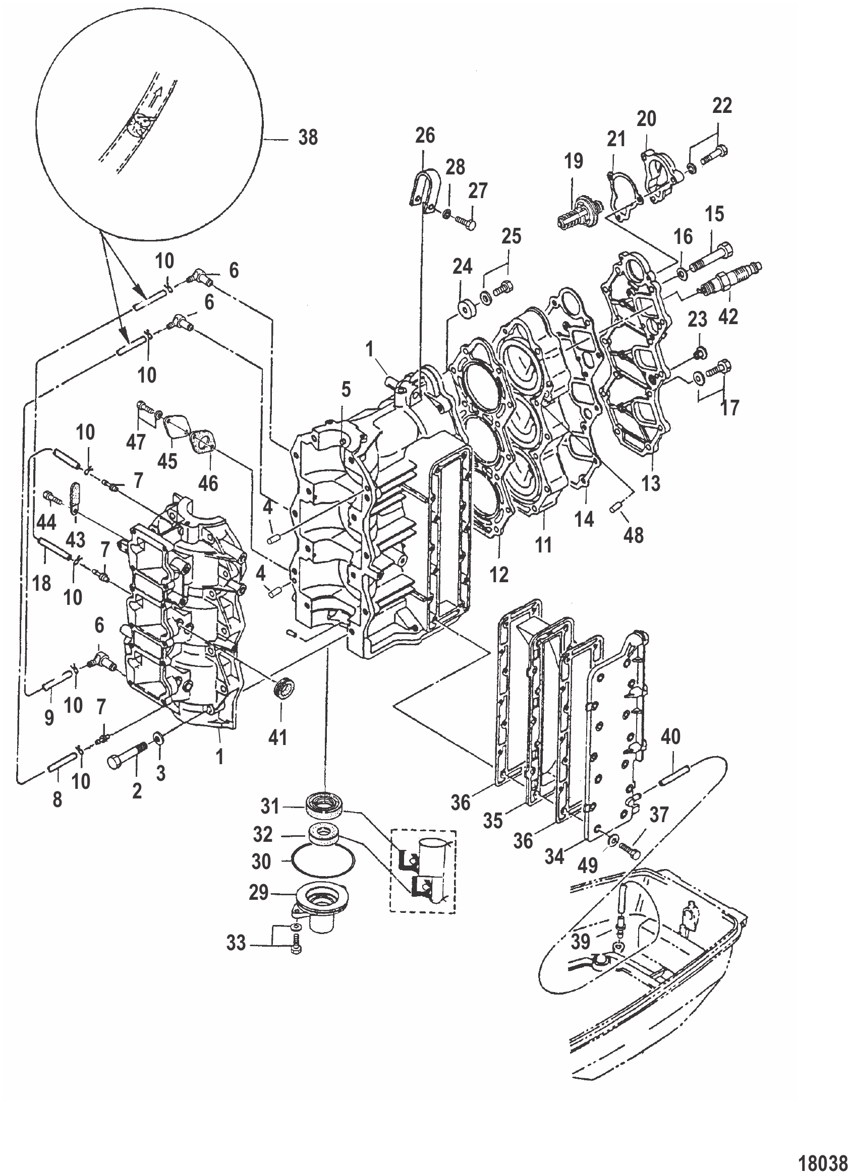 Cylinder Block Serial 0N495904 and Below