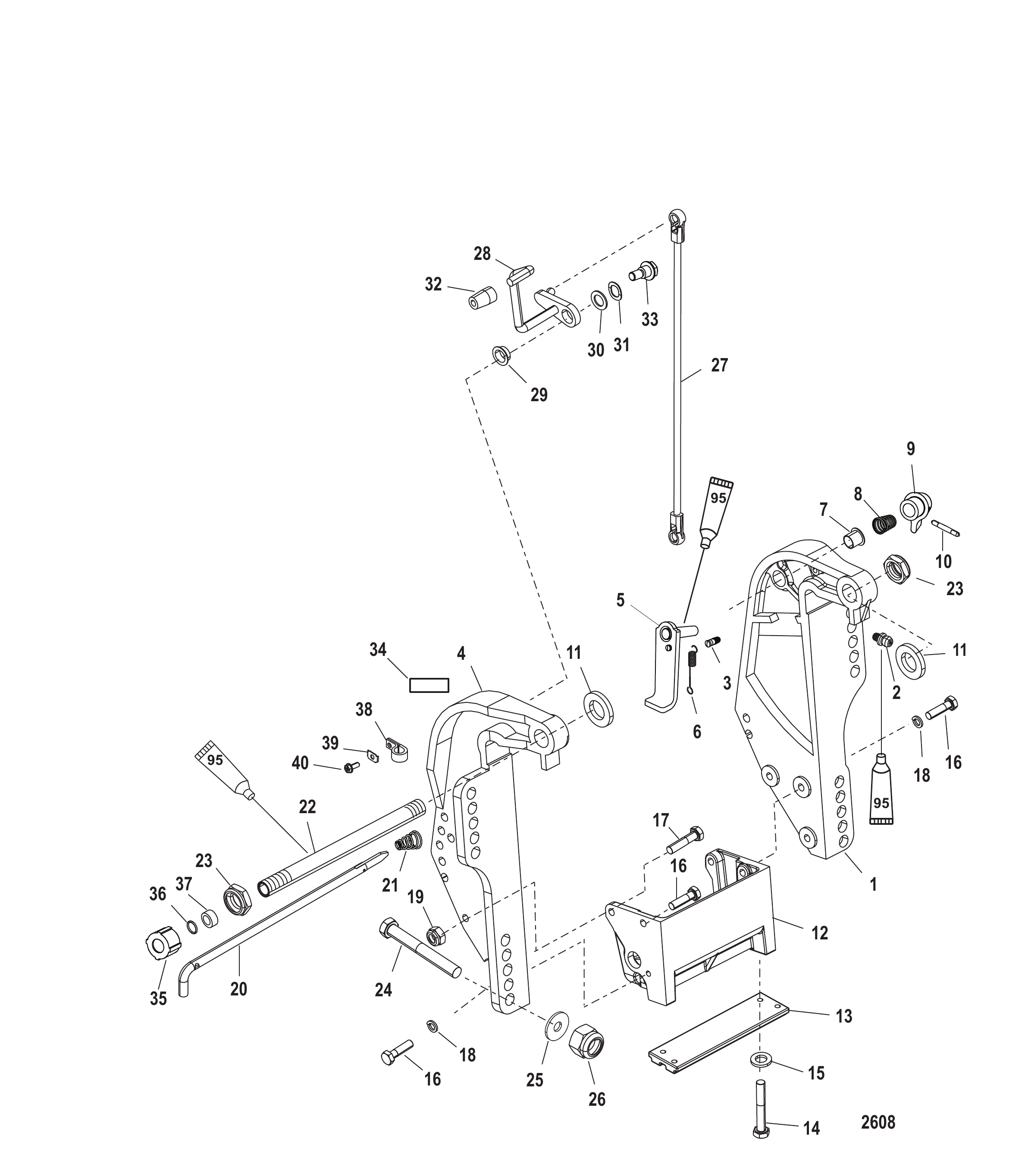 Transom Bracket (Electric)