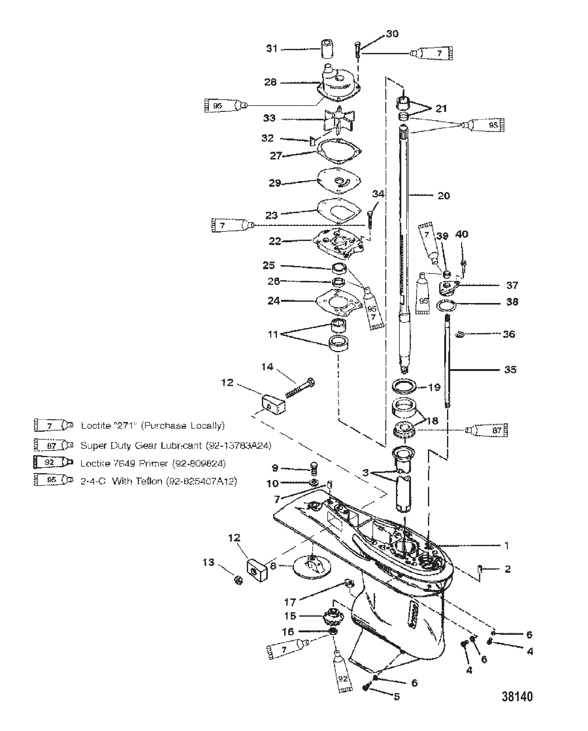 GEAR HSG DRIVESHAFT-60 SEA/MARA/BIG FOOT-3 JAW REV. CLUTCH