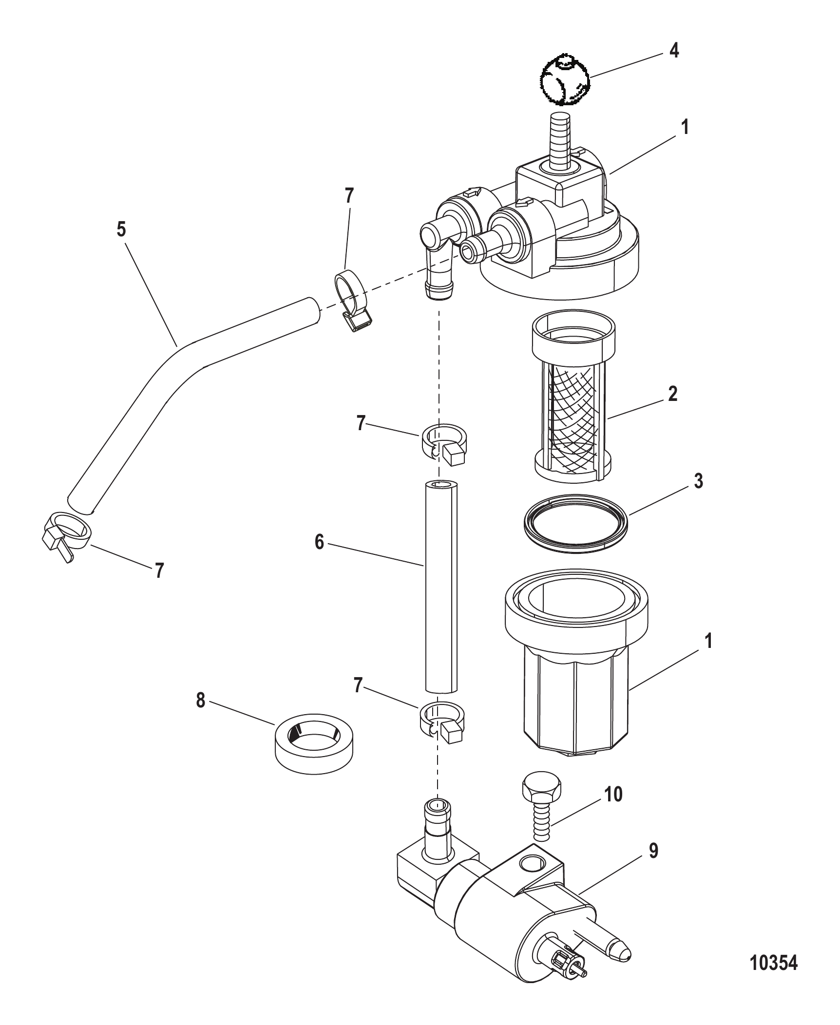 Fuel Filter Assembly (USA-1B153168/BEL-0P360021 and Up)