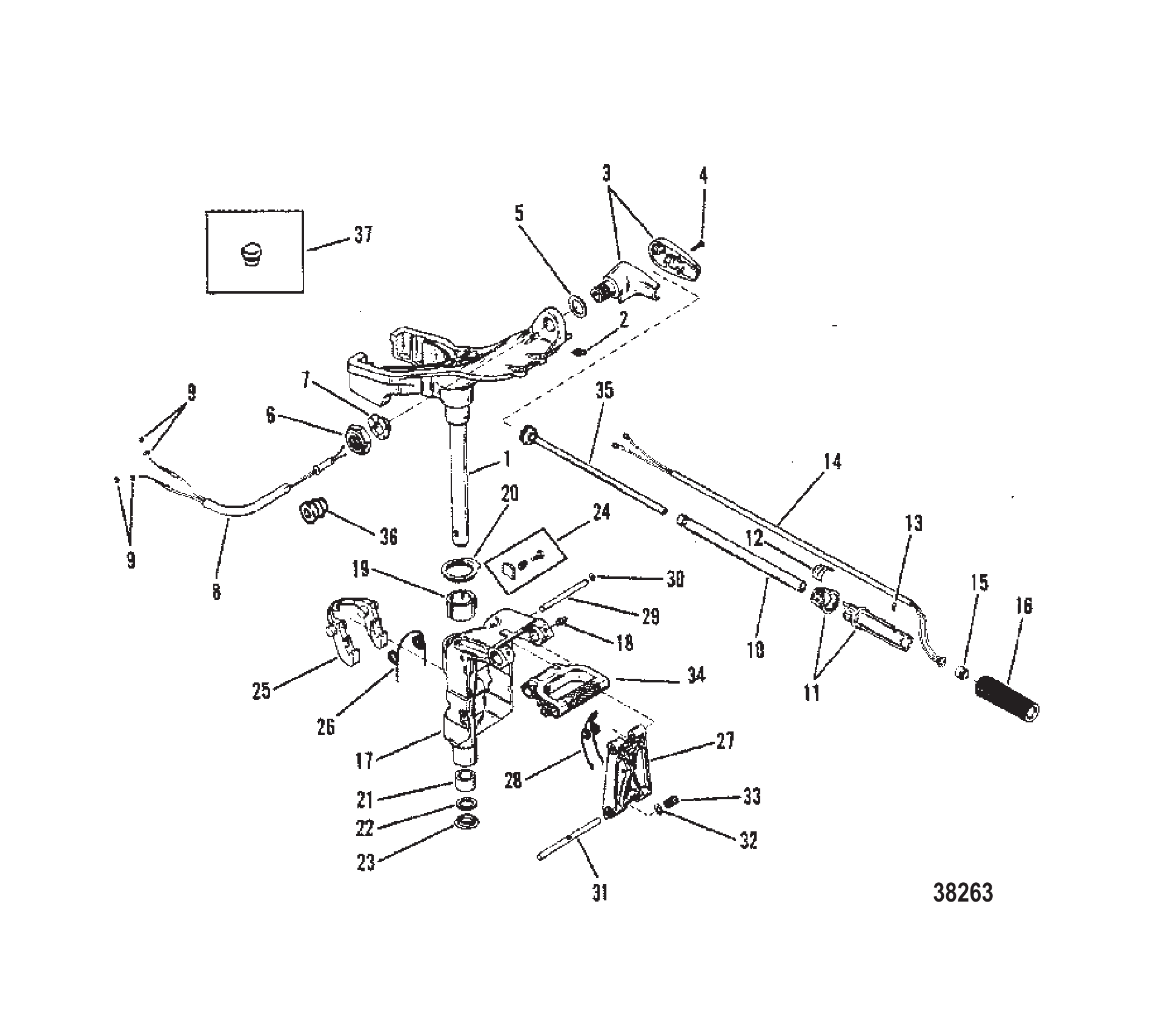 SWIVEL BRACKET AND STEERING HANDLE
