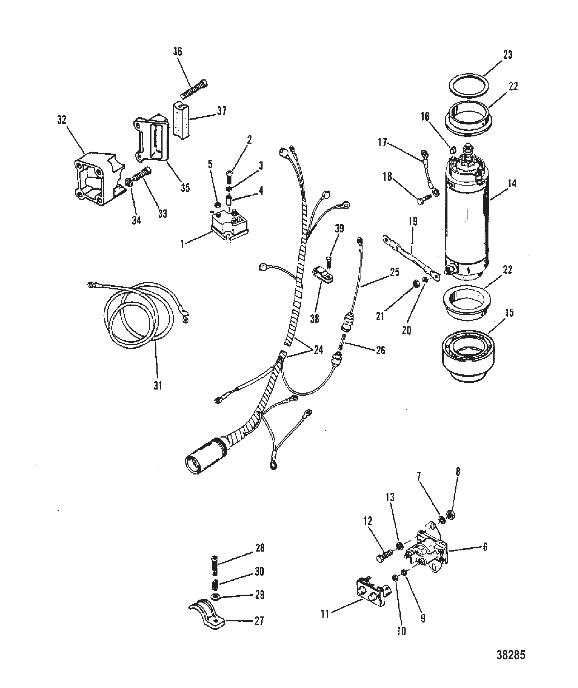 STARTER MOTOR, STARTER SOLENOID, RECTIFIER