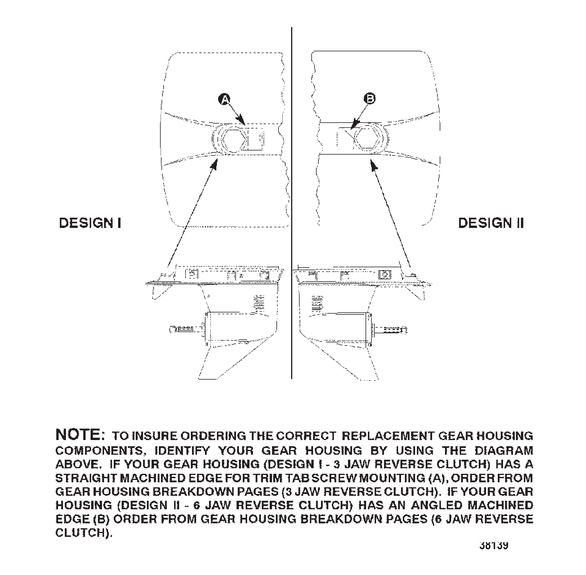 GEAR HOUSING CHART (60 SEAPRO/MARATHON/BIG FOOT)