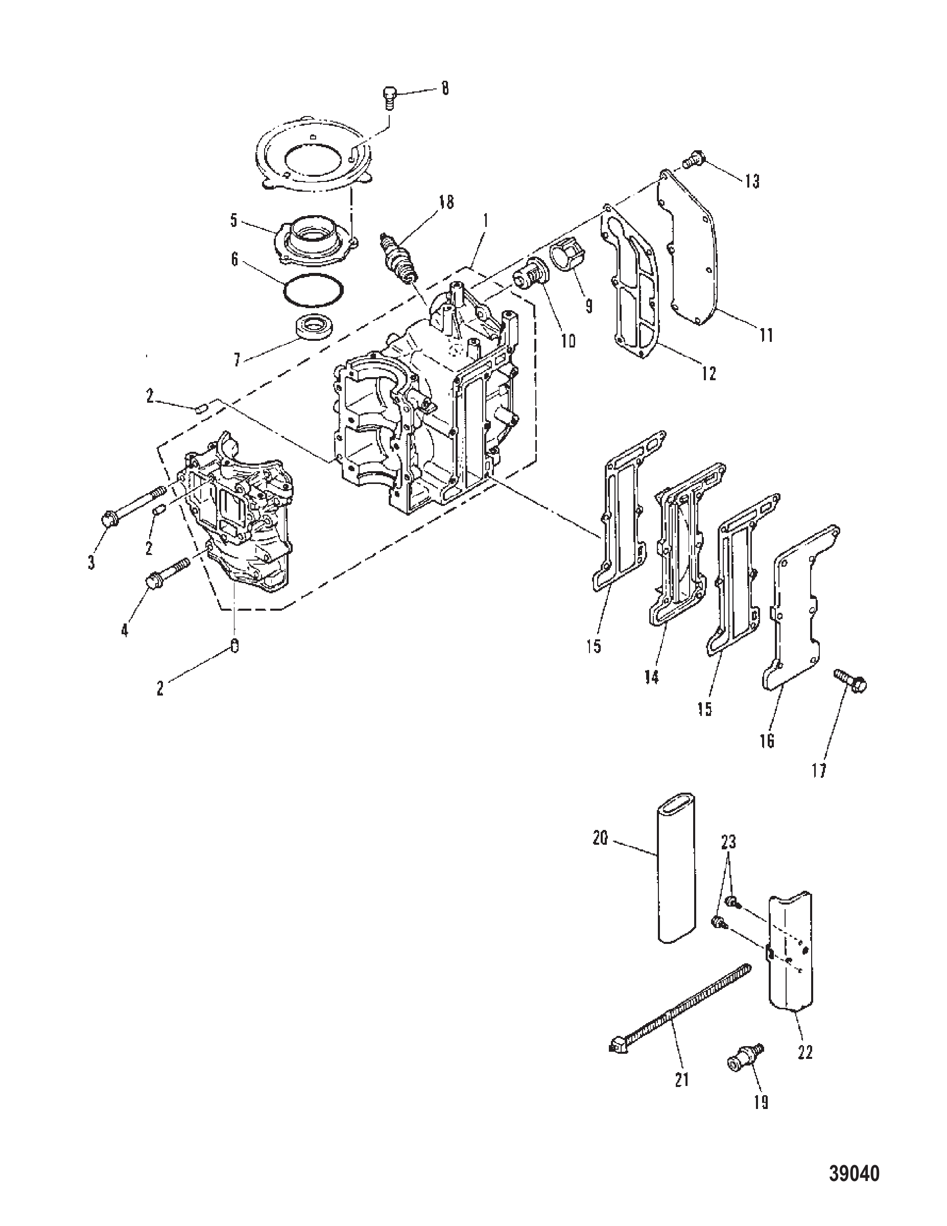 CRANKCASE AND CYLINDER HEAD