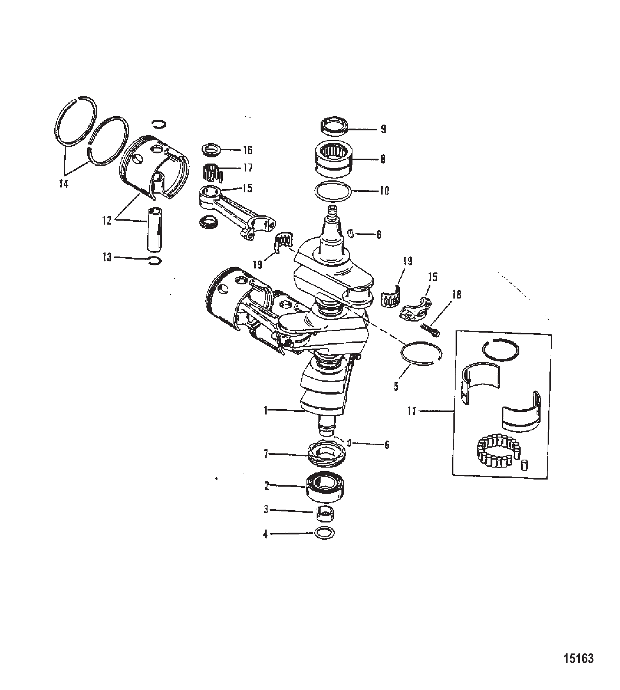 Crankshaft Pistons/Connecting Rods (#646-818846)