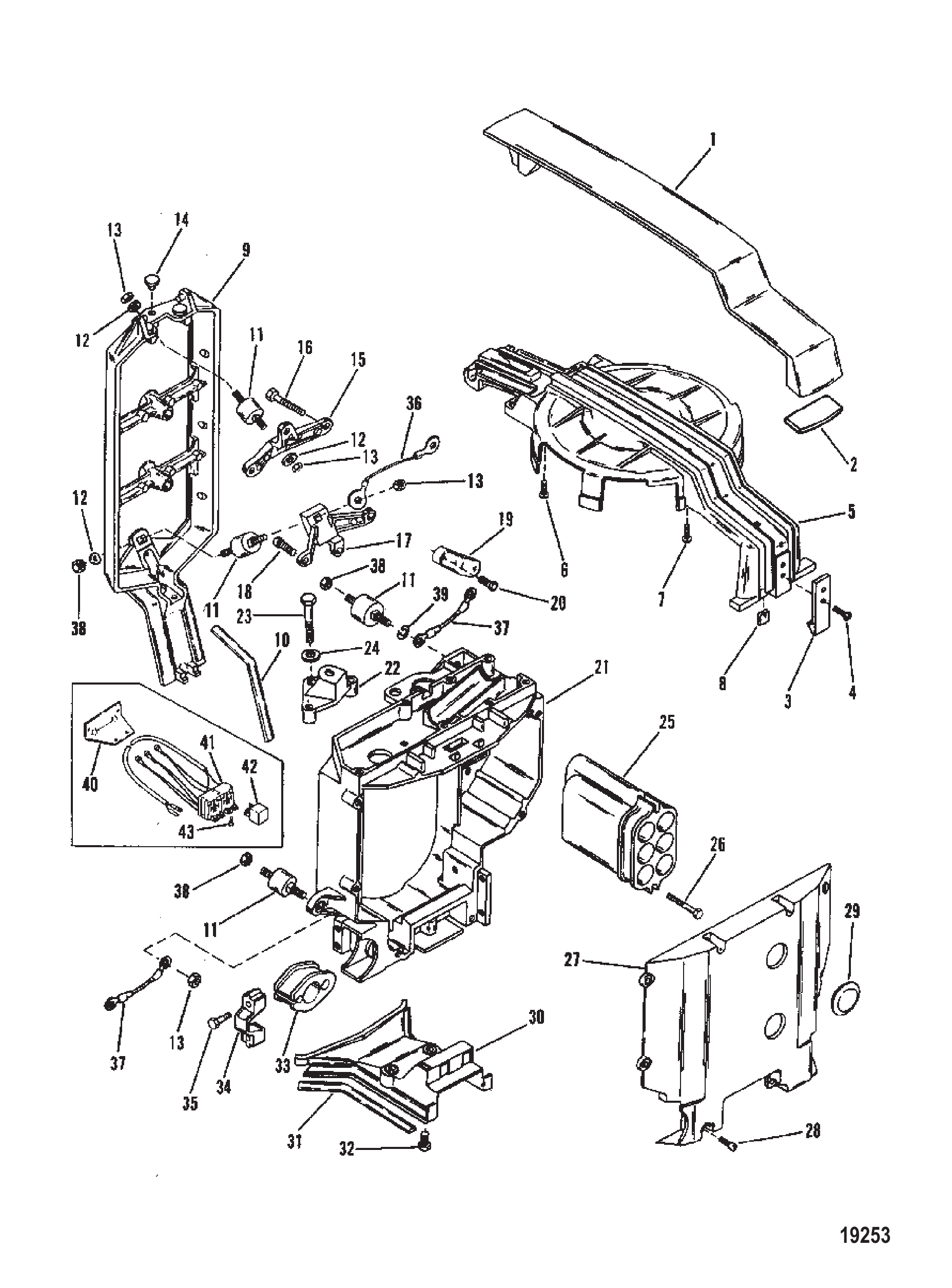 COWL SUPPORT BRACKETS