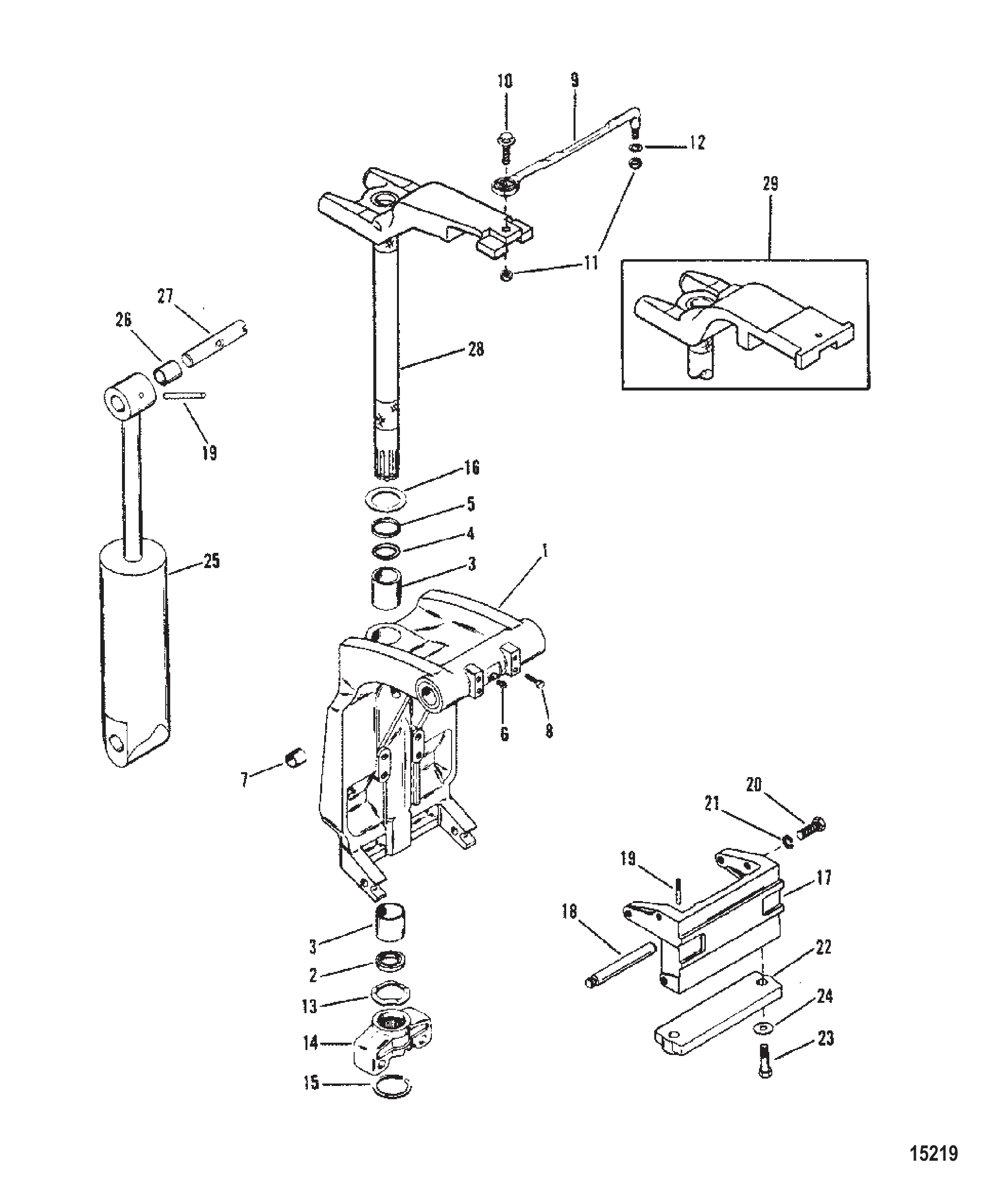 Swivel Bracket And Steering Arm (Casting Number 1499-8709C5)