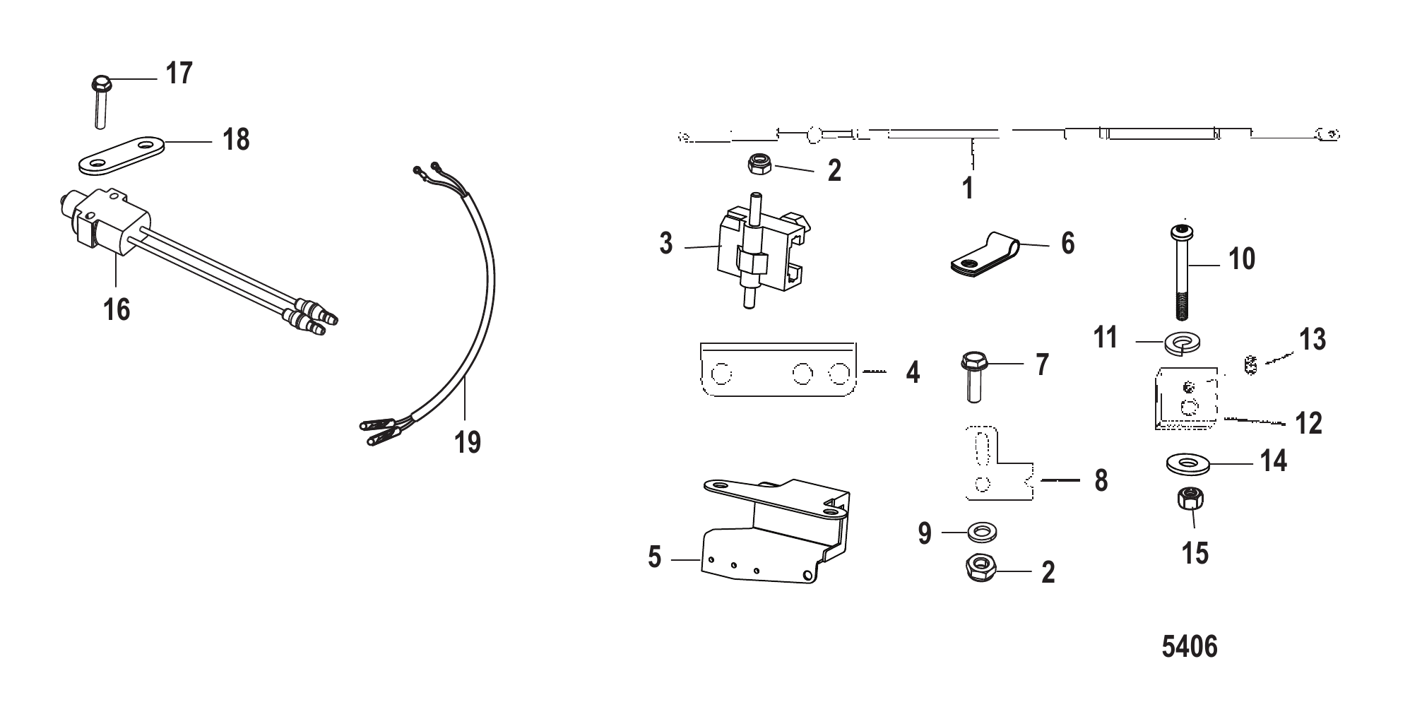 Tiller Handle Adaptor Kit (Jet 65)