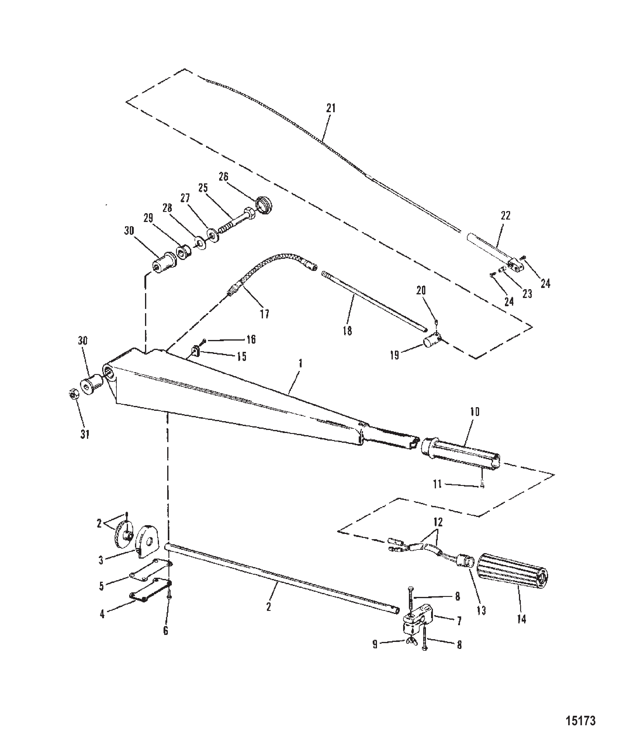 Steering Handle Components (With Steering Arm)