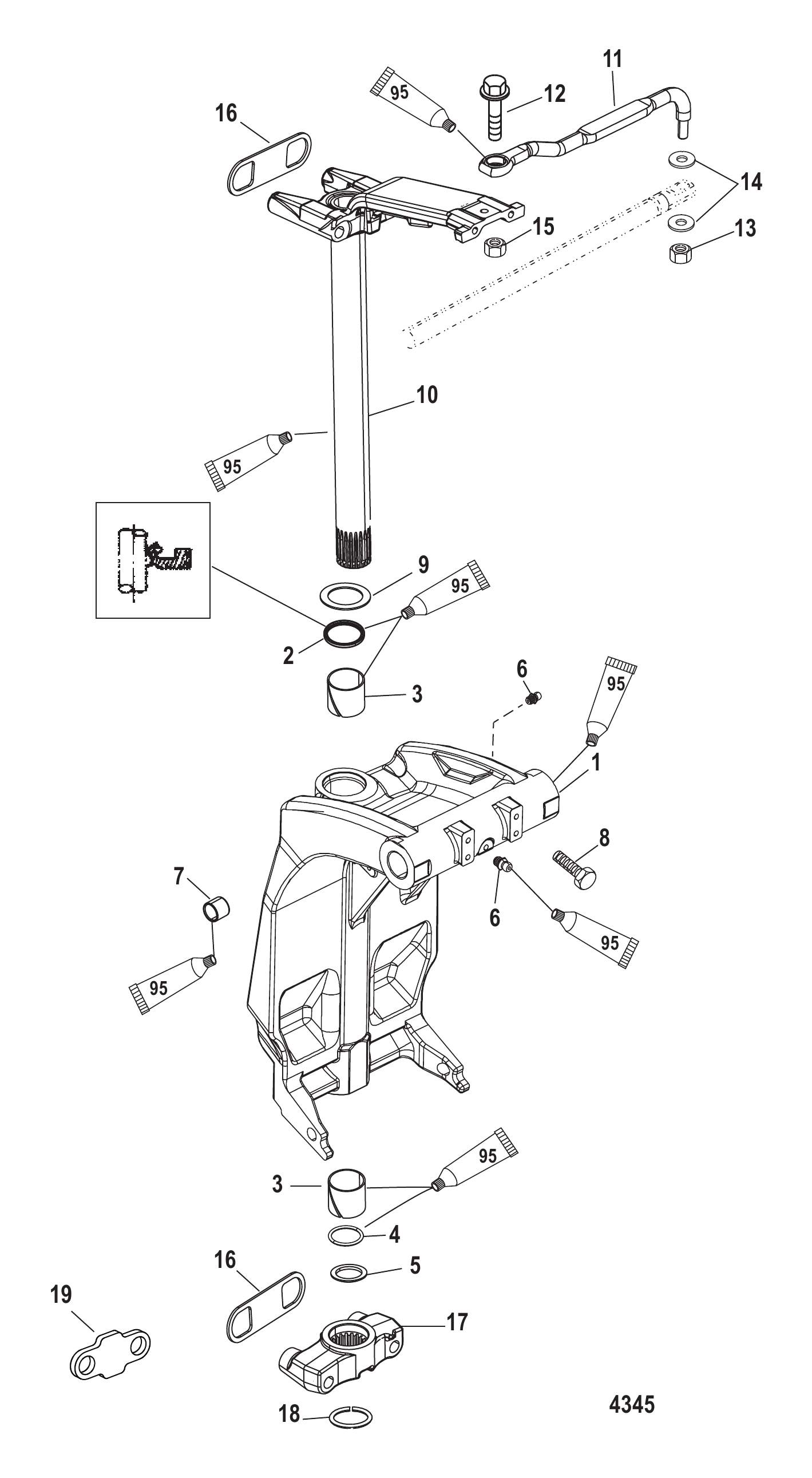 Swivel Bracket and Steering Arm