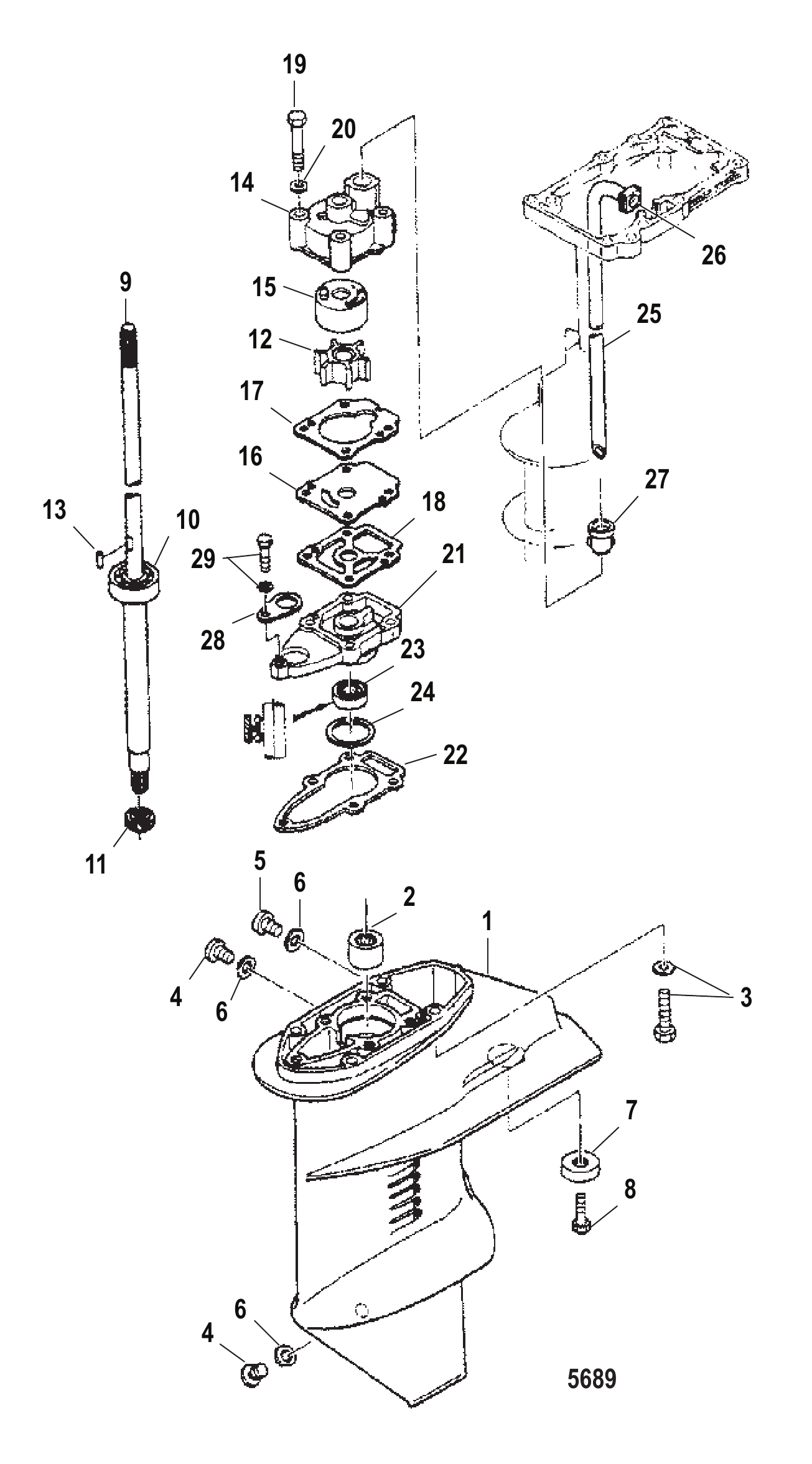 齿轮箱(驱动轴) Gear Housing (Driveshaft)