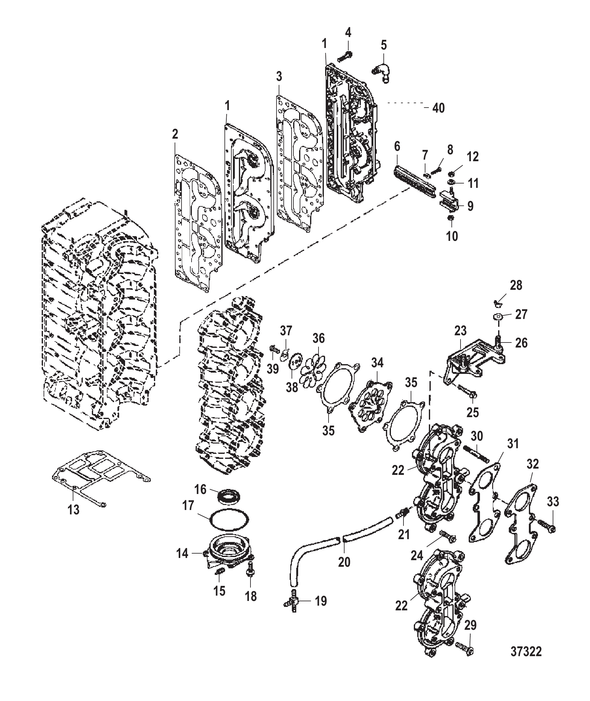 INDUCTION MANIFOLD AND REED BLOCK