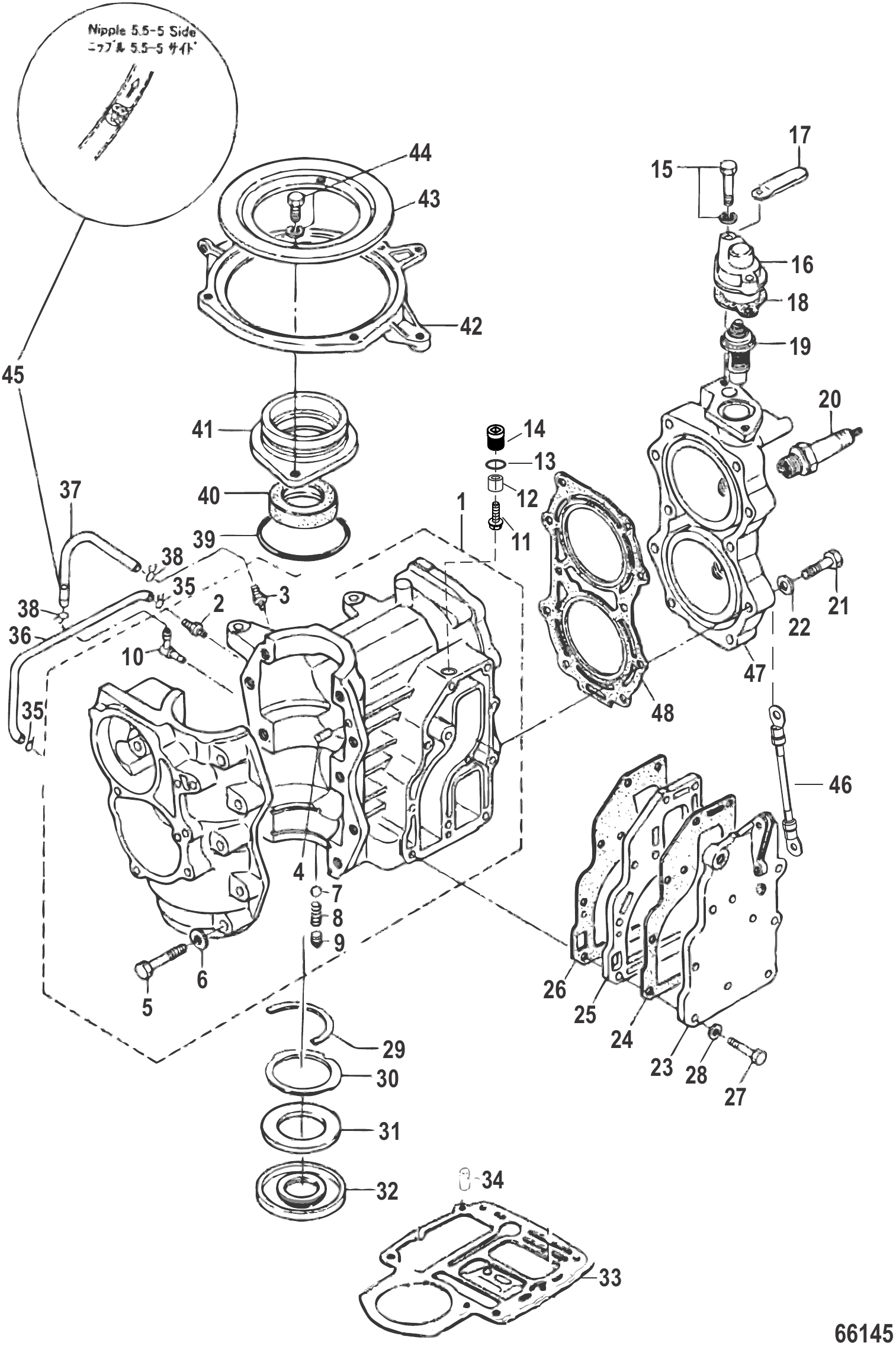 Cylinder Block 0N233235 and above