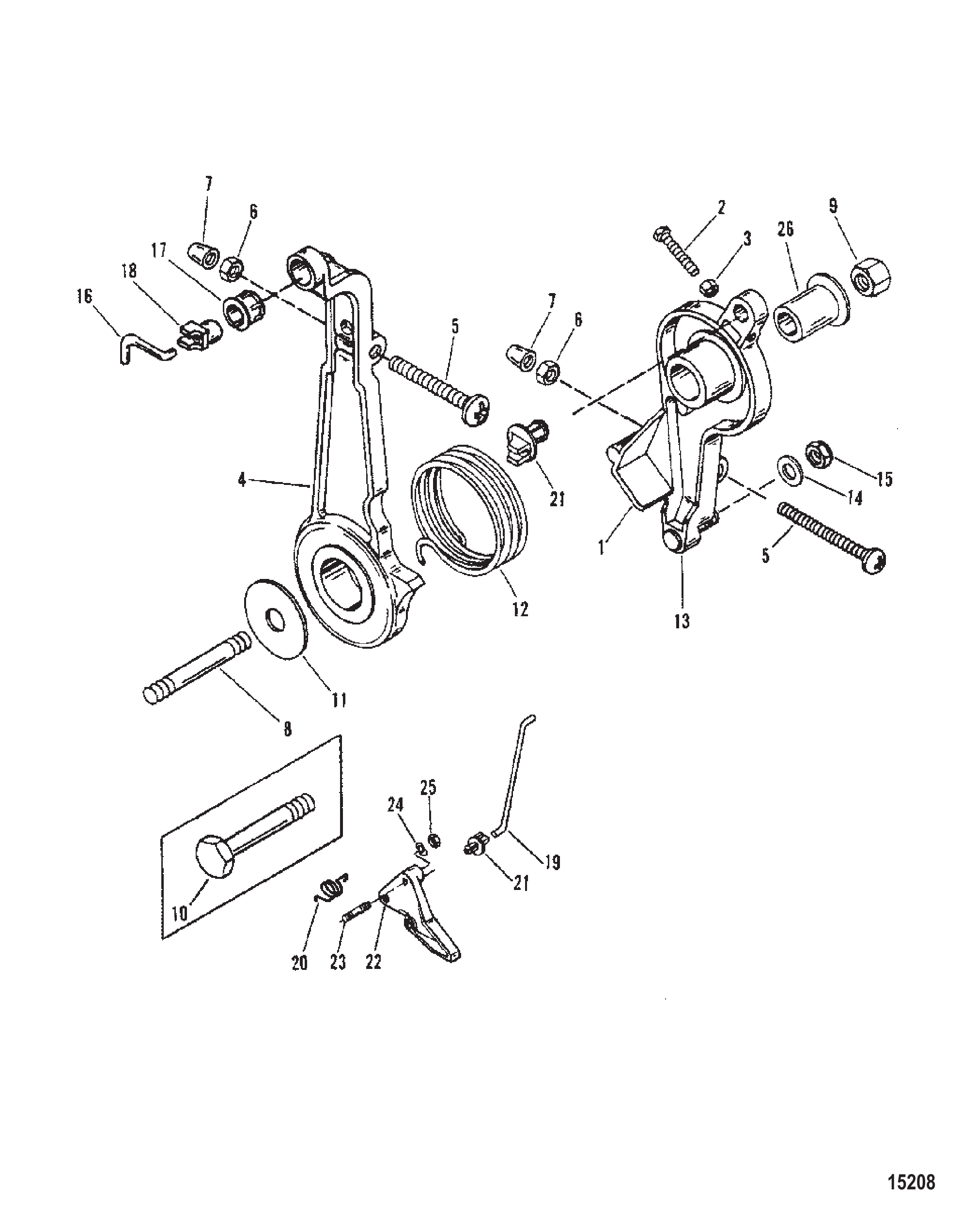 THROTTLE LEVER AND LINKAGE