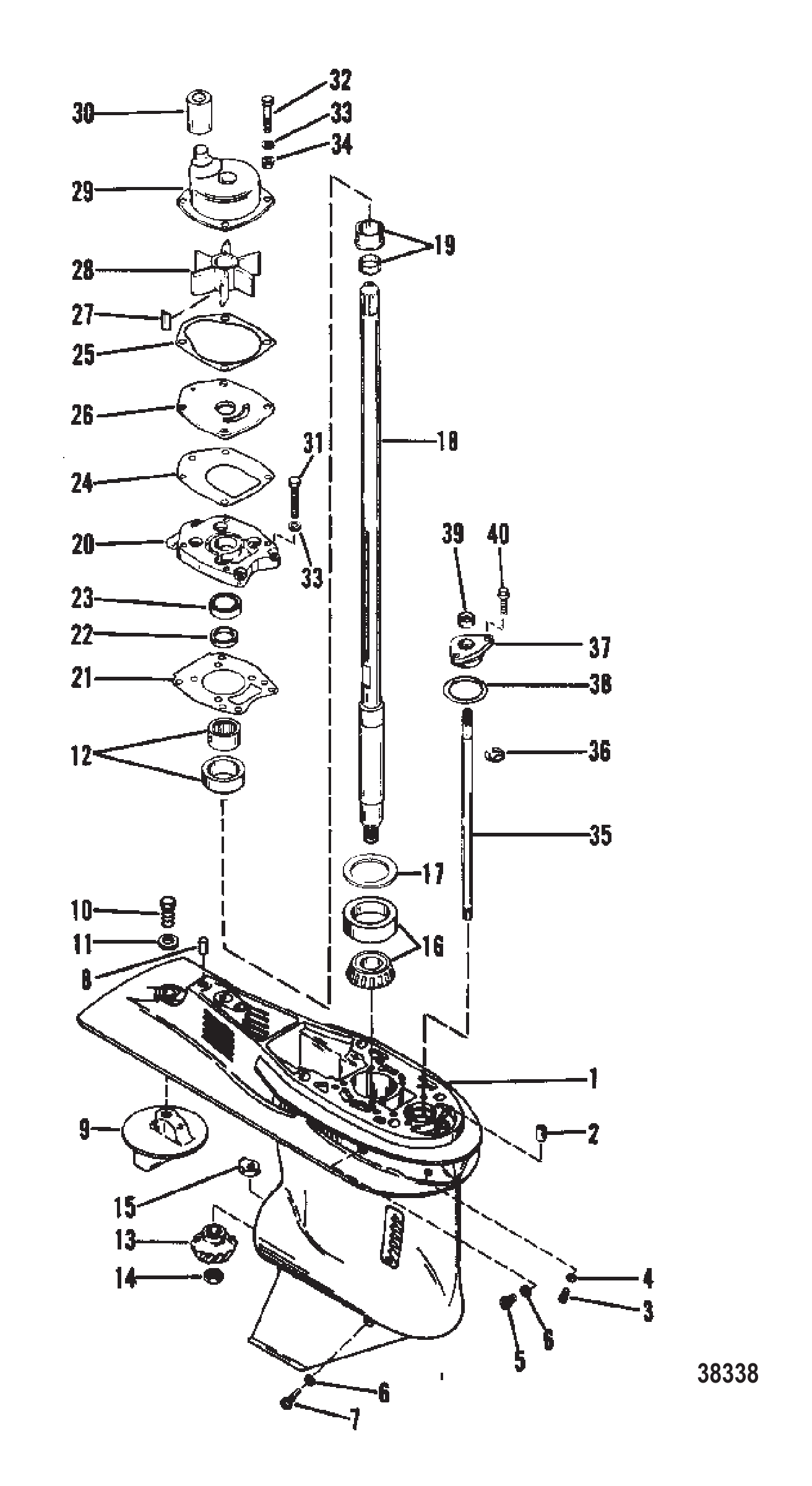 齿轮箱(驱动轴) GEAR HOUSING (DRIVESHAFT)