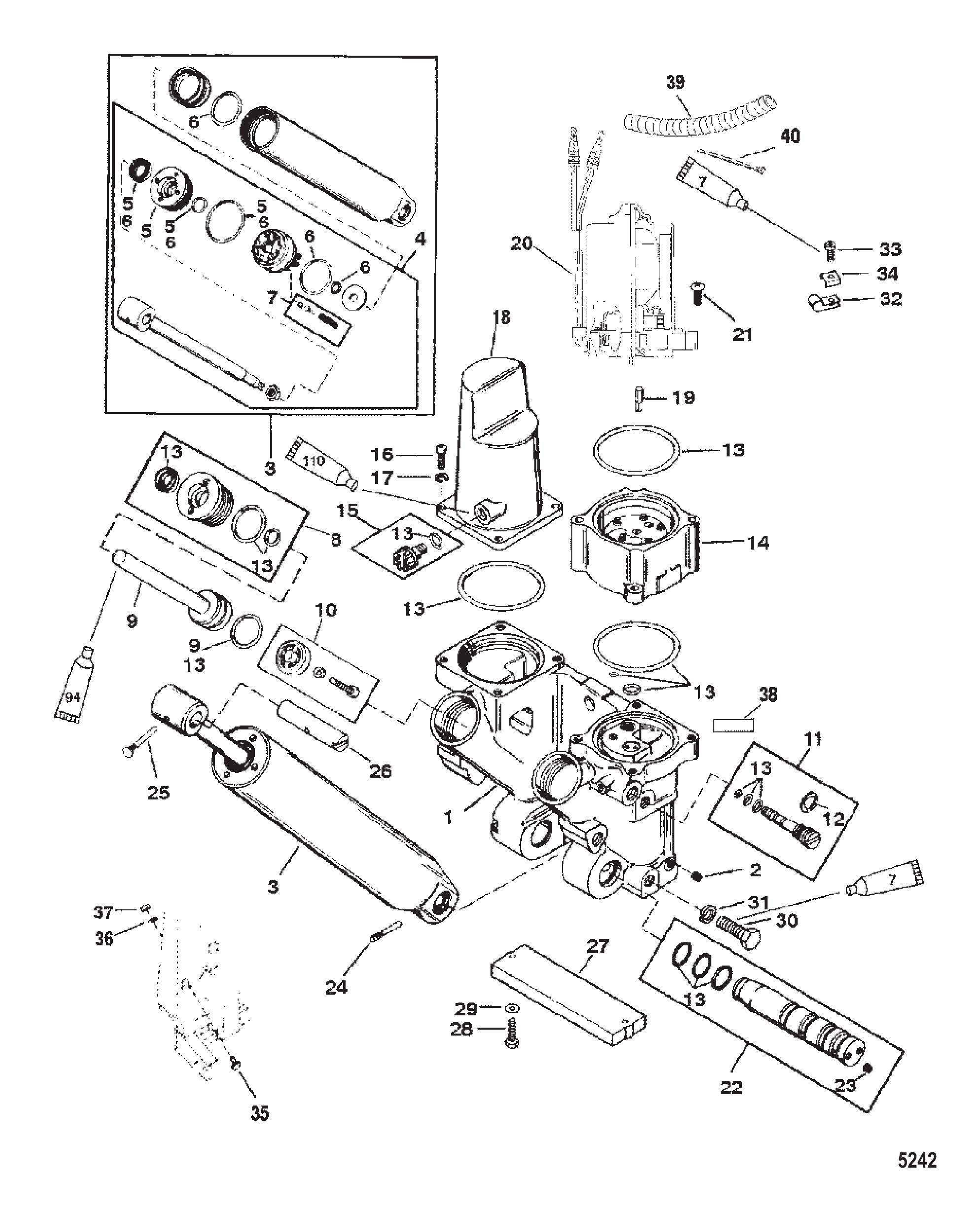 Power Trim Components (Removeable Pump Housing) Metal Motor Housing
