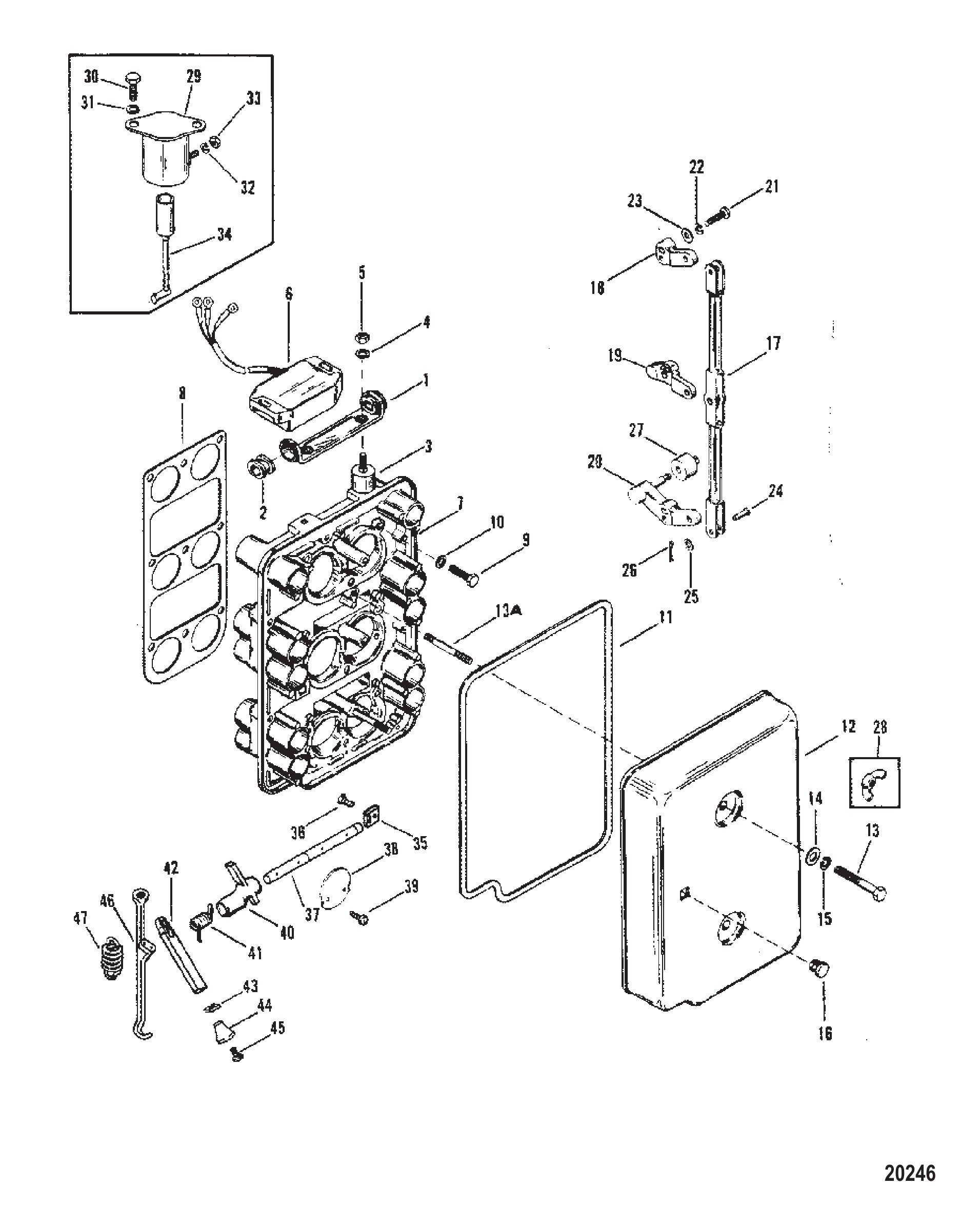 阻风门板及油门杆 Choke Plate and Throttle Levers