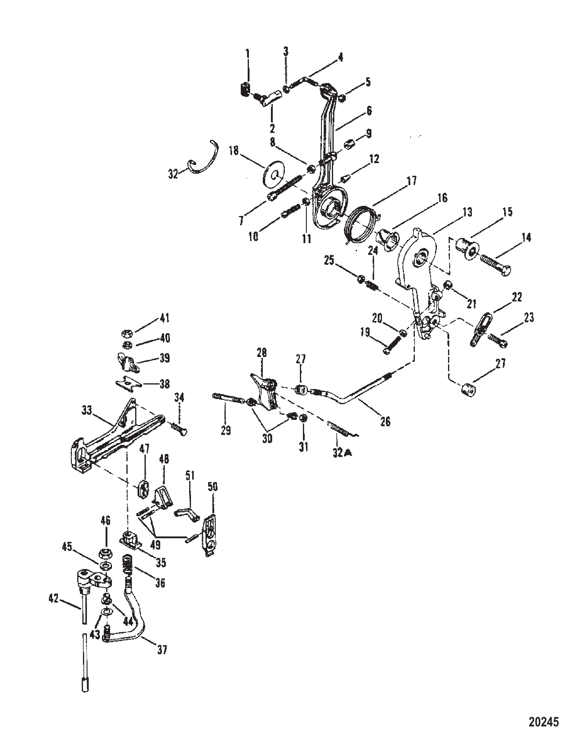 Throttle Lever and Shift Shaft