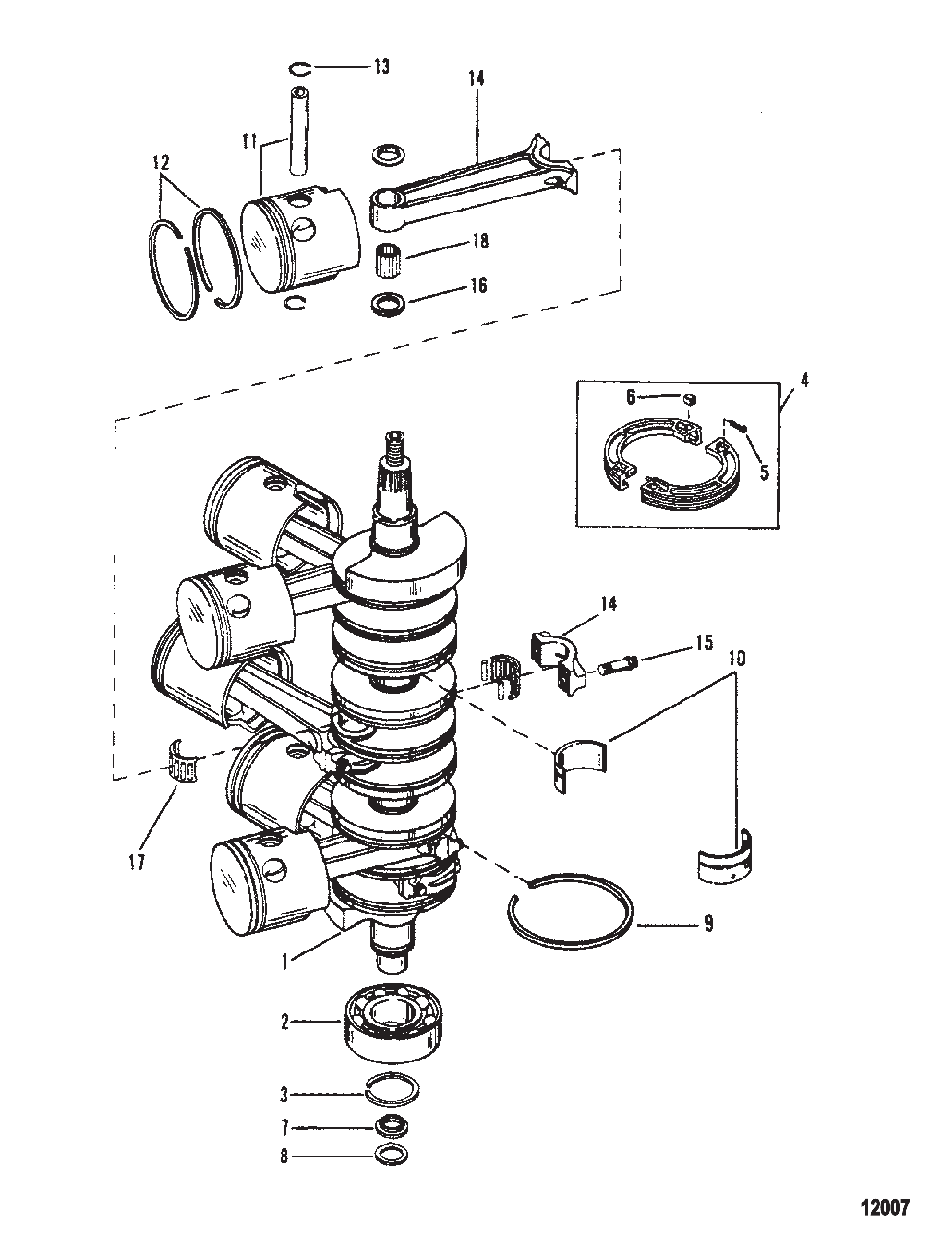 Crankshaft Pistons And Connecting Rods