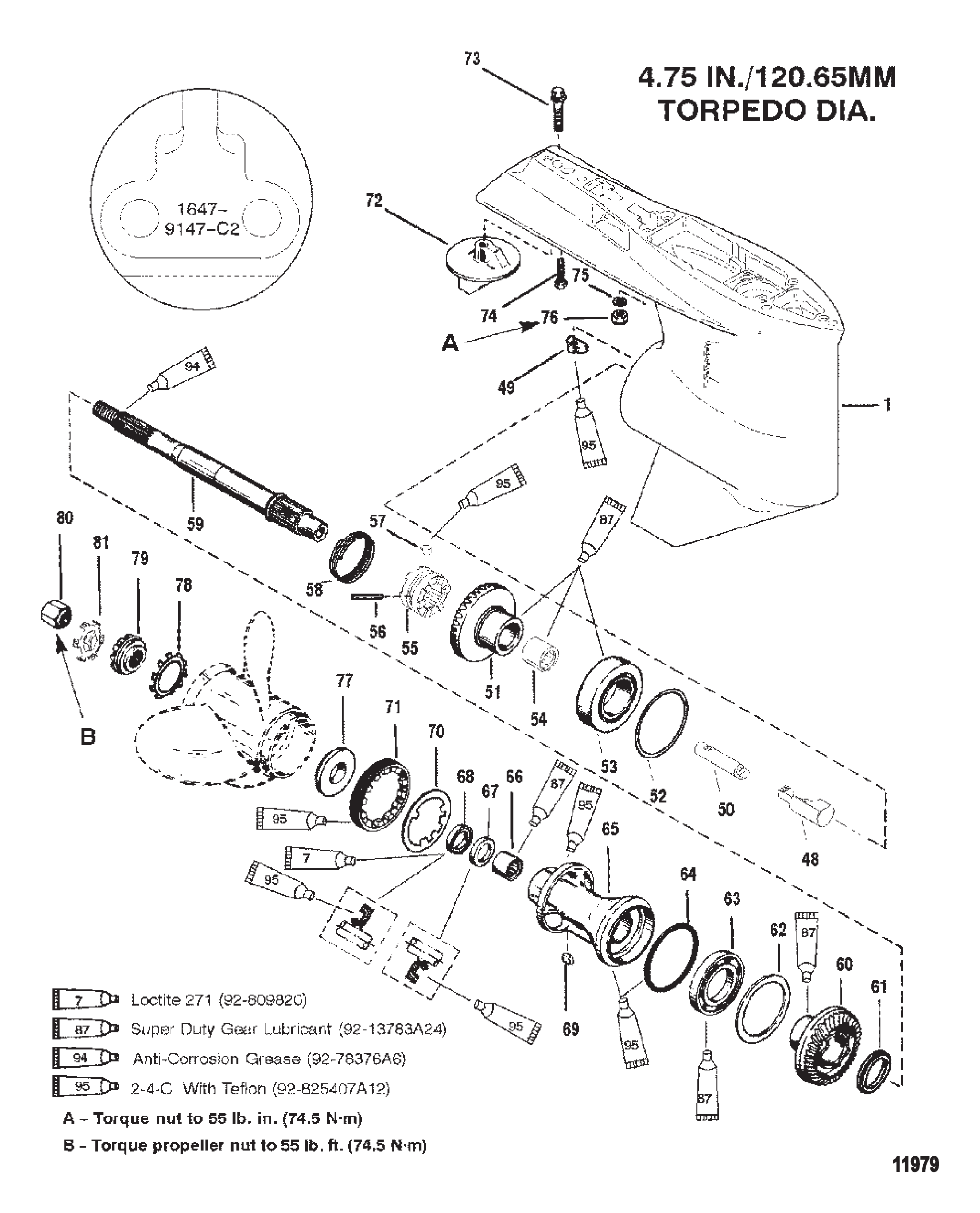 Gear Housing (Propshaft-Standard-S/N-0G438000 & Up)