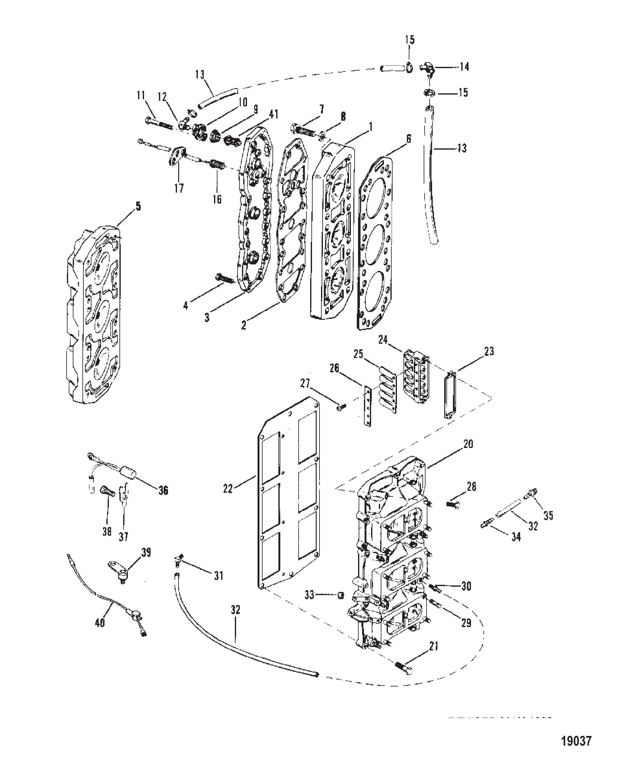 Reed Block And Cylinder Head