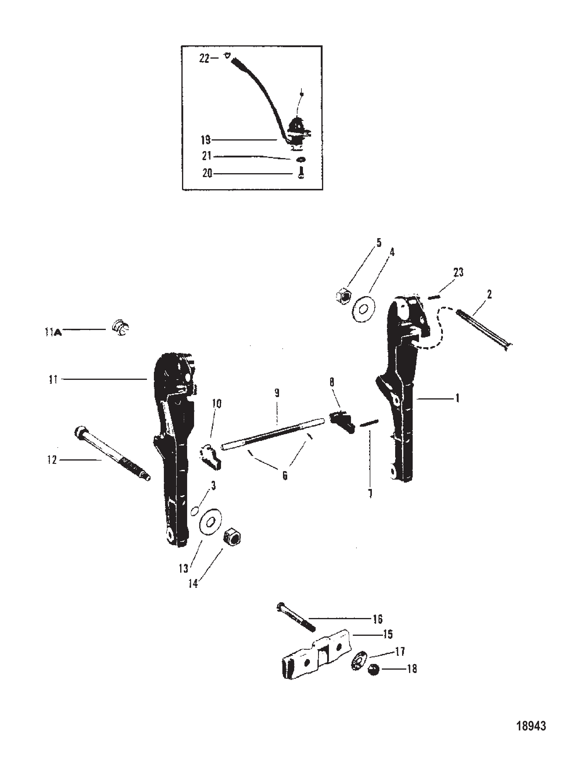 Transom Brackets (S/N-Merc-5488751/Mariner-5316380 & Below)