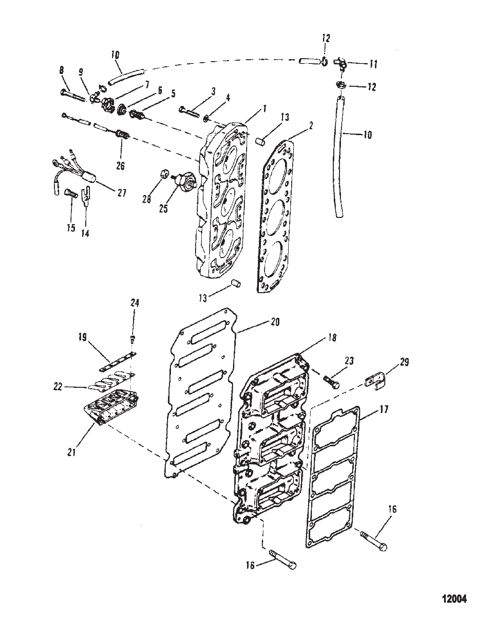 Reed Block and Cylinder Head
