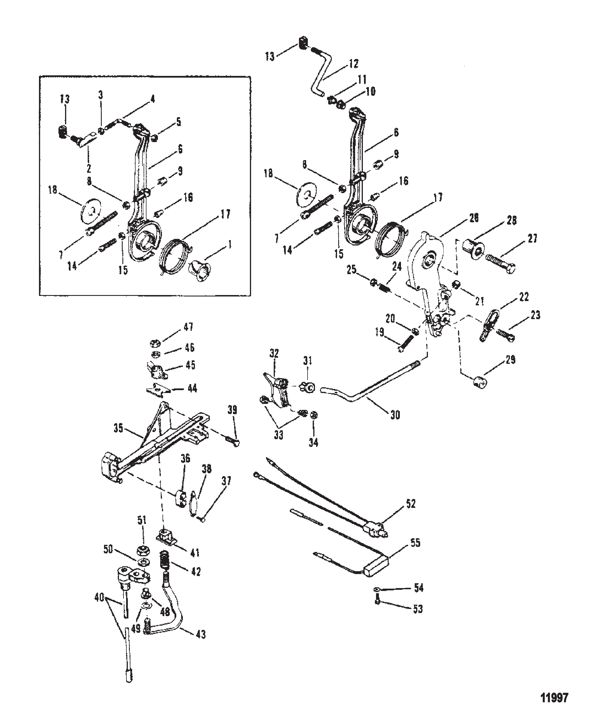 Throttle Lever and Shift Shaft