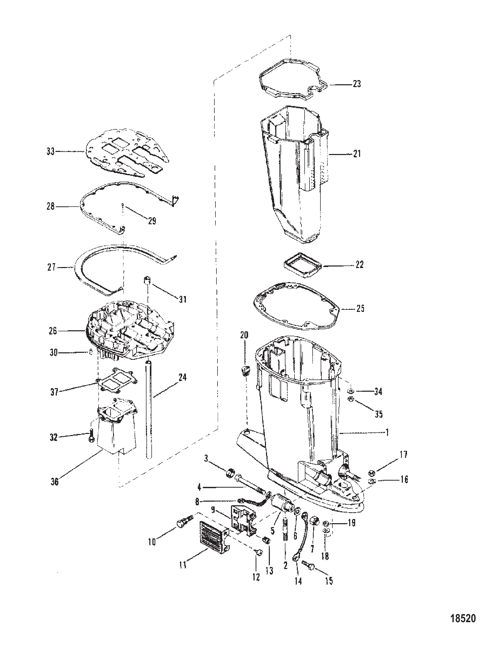 DRIVESHAFT HOUSING AND EXHAUST TUBE