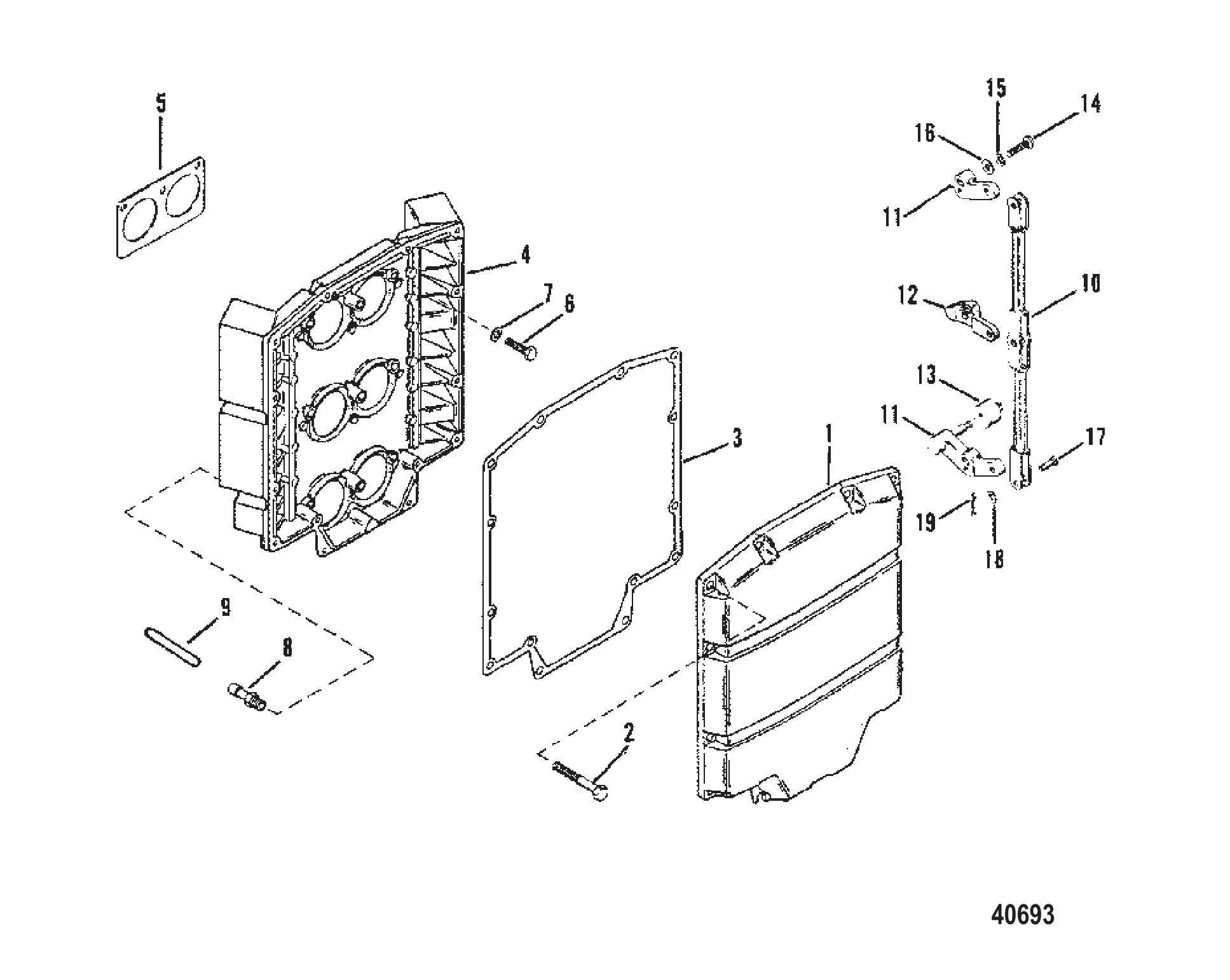 CHOKE PLATE AND THROTTLE LEVERS (S/N-C239553 AND UP)