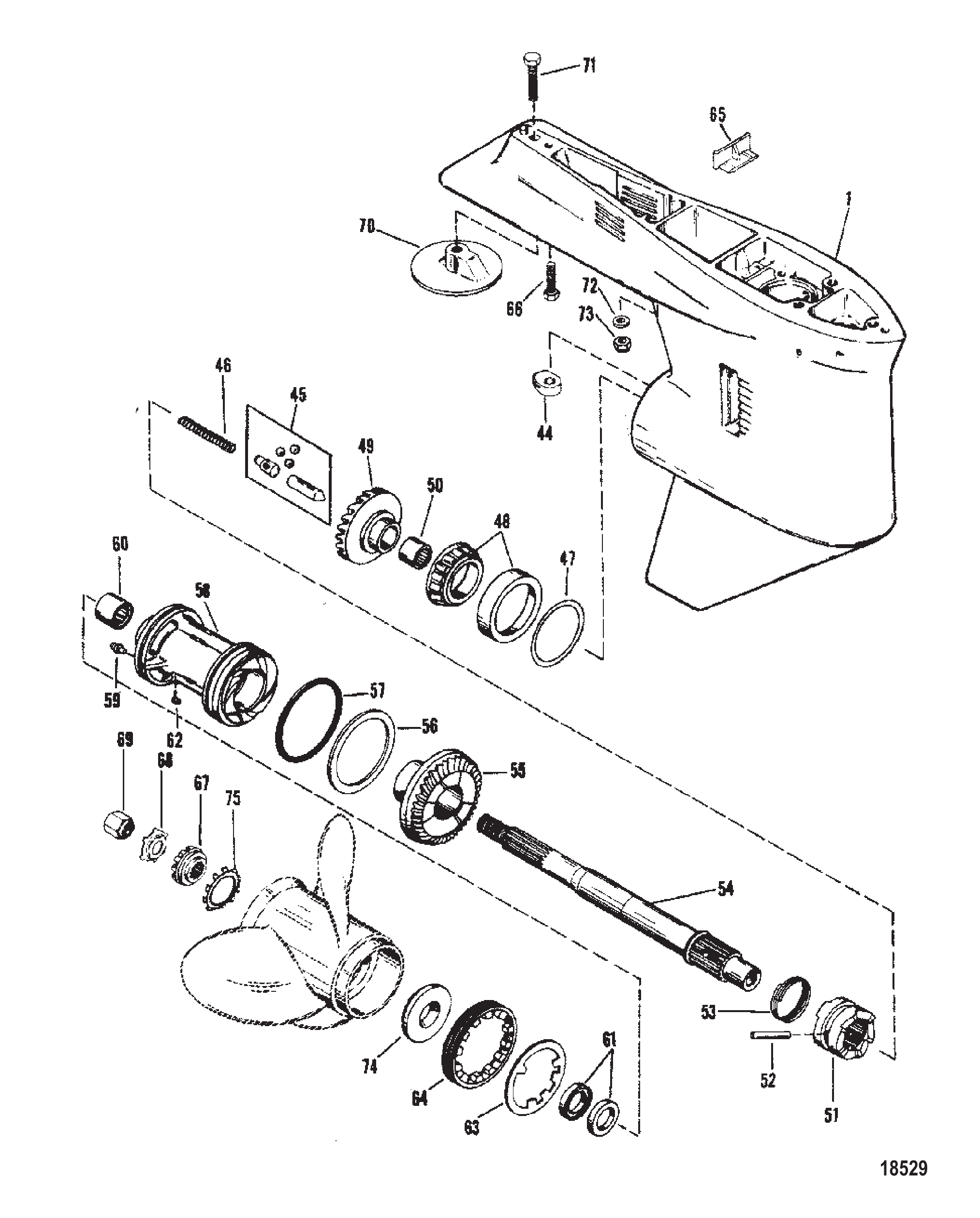 GEAR HOUSING (PROPELLER SHAFT)(CASTING #1655-9572C)