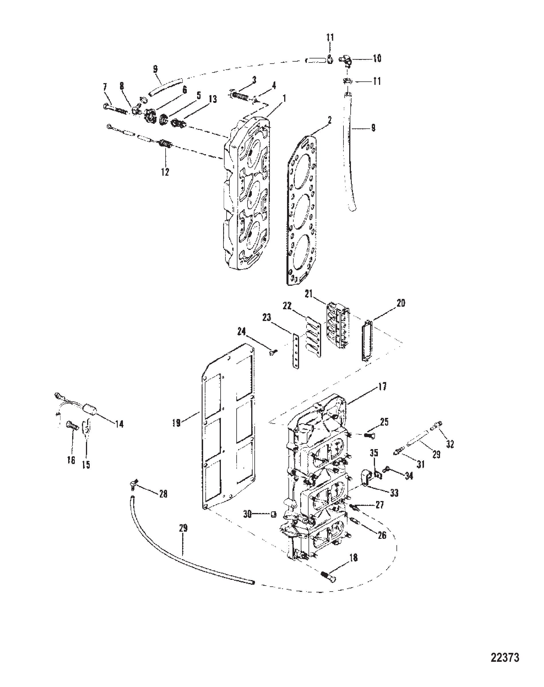 Reed Block and Cylinder Head