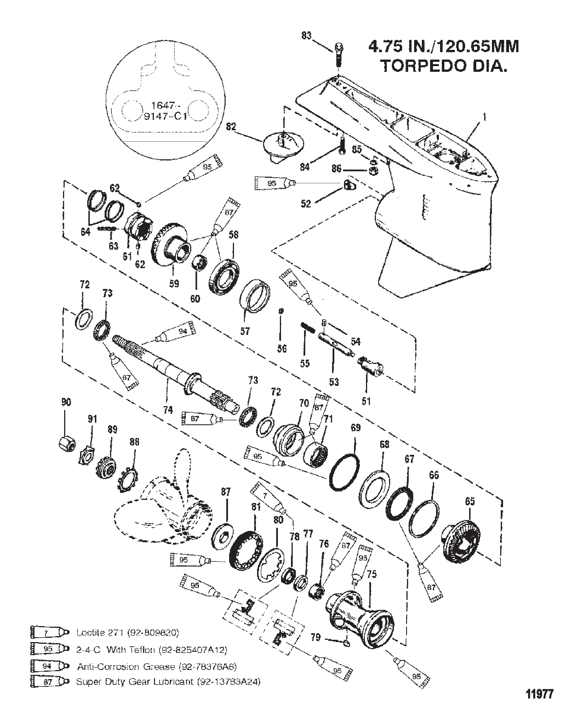 齿轮箱(螺旋桨轴-反向-序列号0G437999及以下) Gear Housing (Propshaft-Counter-S/N-0G437999 & Below)