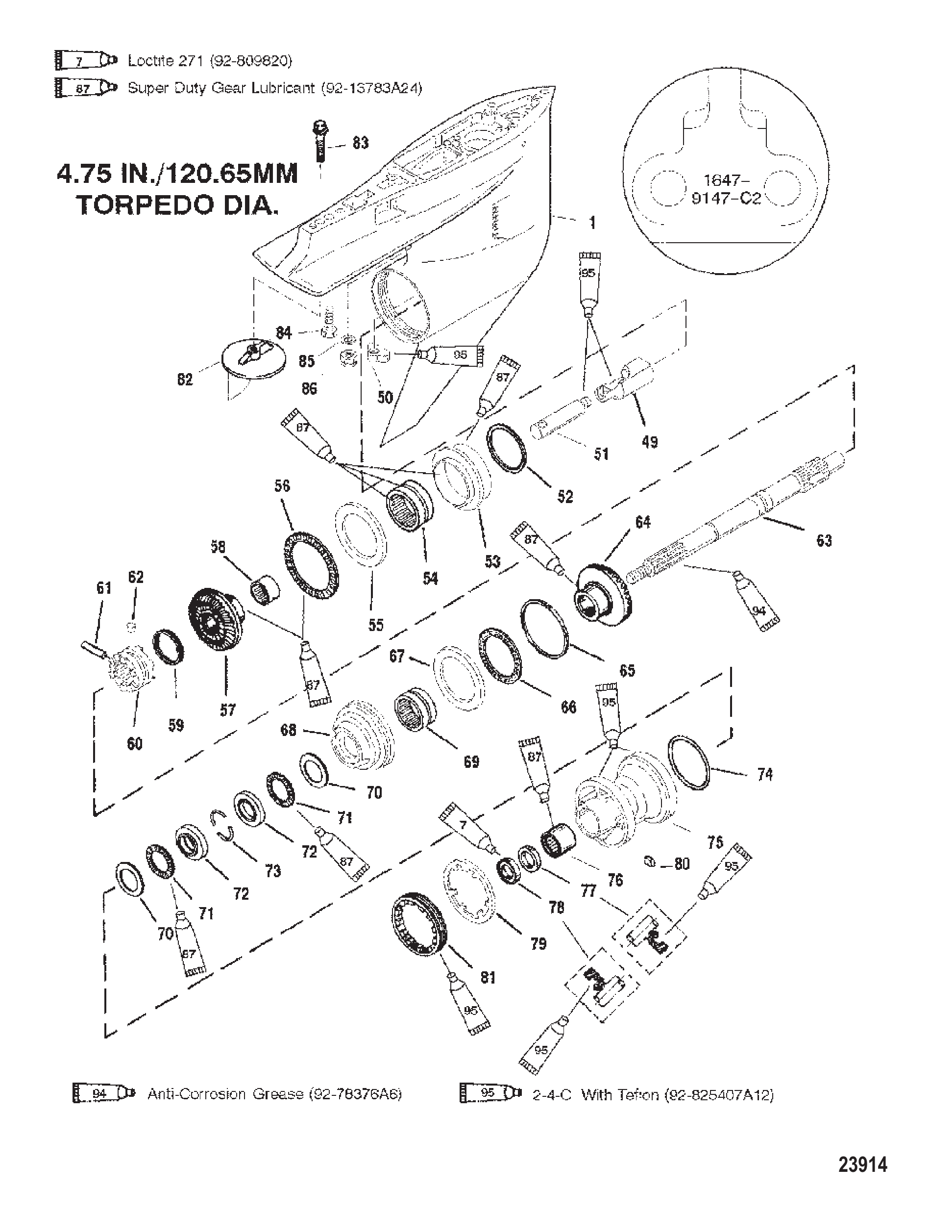 齿轮箱(螺旋桨轴)(反向旋转) GEAR HOUSING (PROP SHAFT)(COUNTER ROTATION)